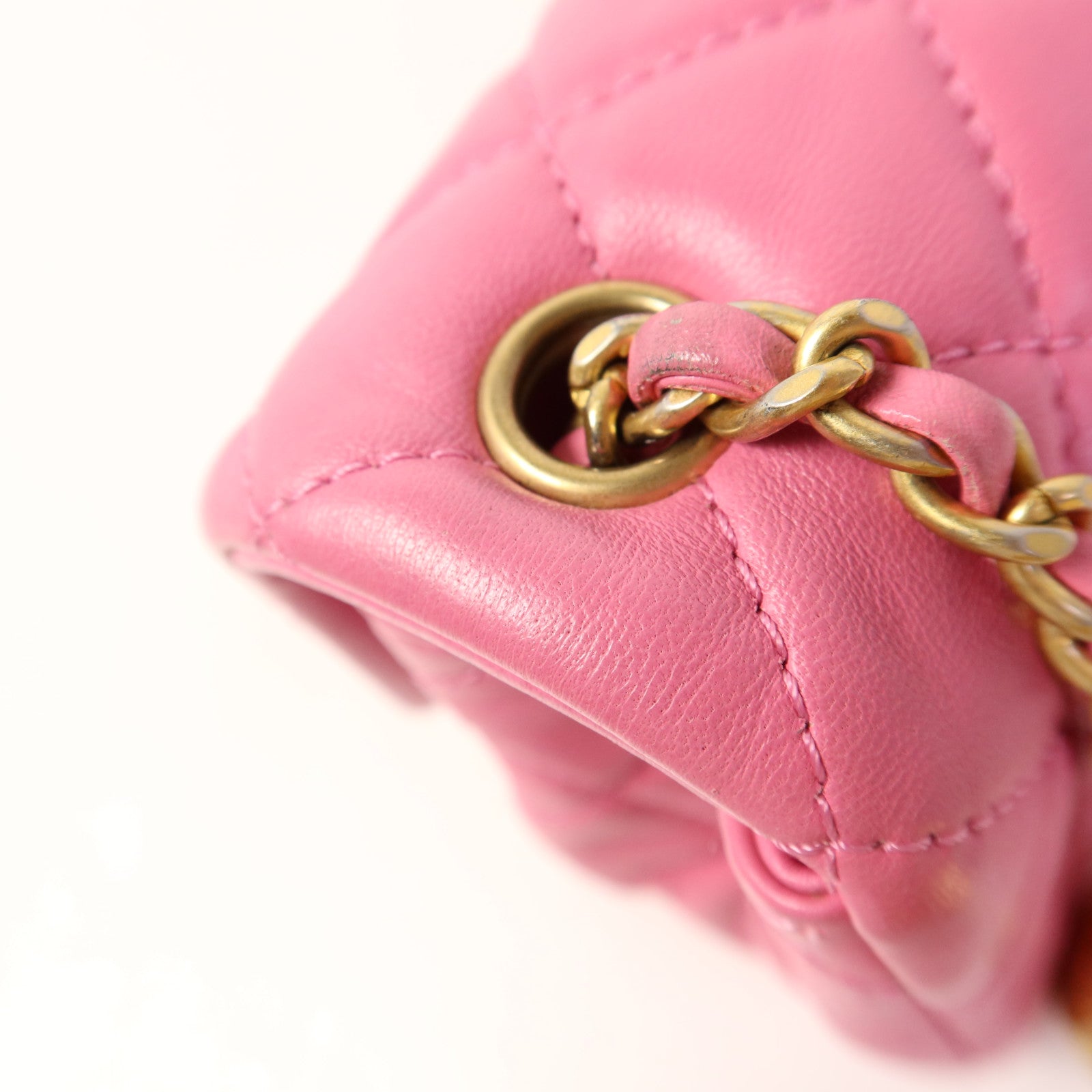 CHANEL 羊皮皮革Classic 20 Golden Ball金扣鏈帶肩背袋