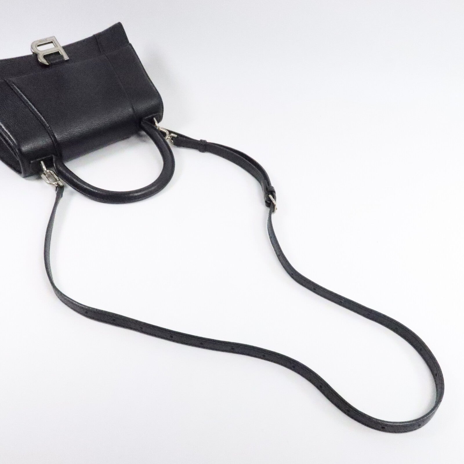BALENCIAGA 牛皮皮革Hourglass Small Top Handle手挽肩背兩用袋