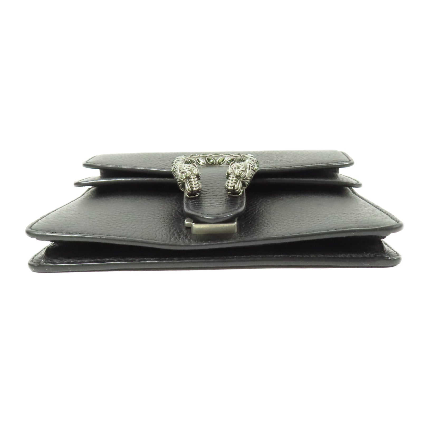 GUCCI GG SHW Dionysus Chain Shoulder Bag Calfskin Leather Black