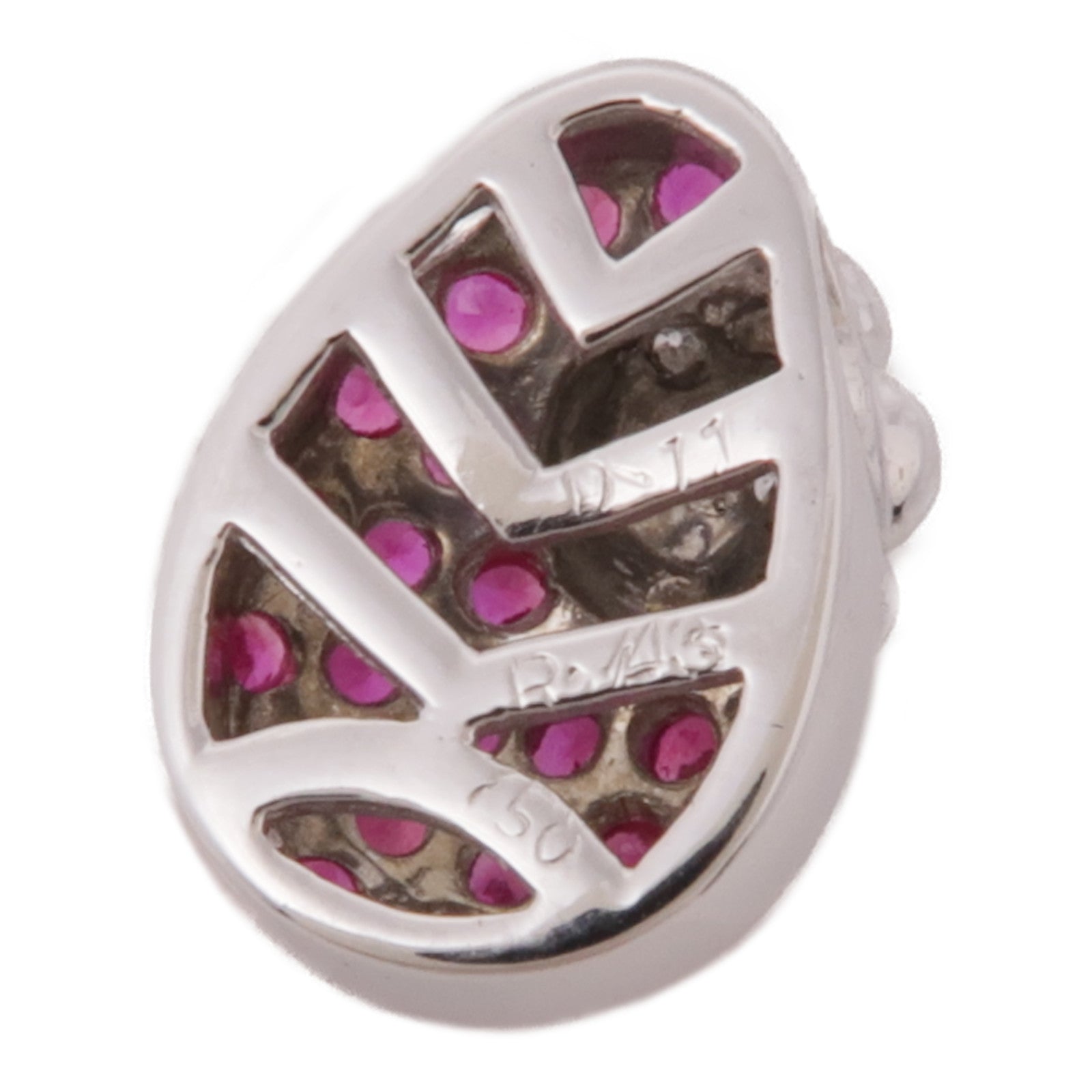 JEWELRY 18K白金Ruby/Diamond Pendant Top紅寶石/鑽石吊墜