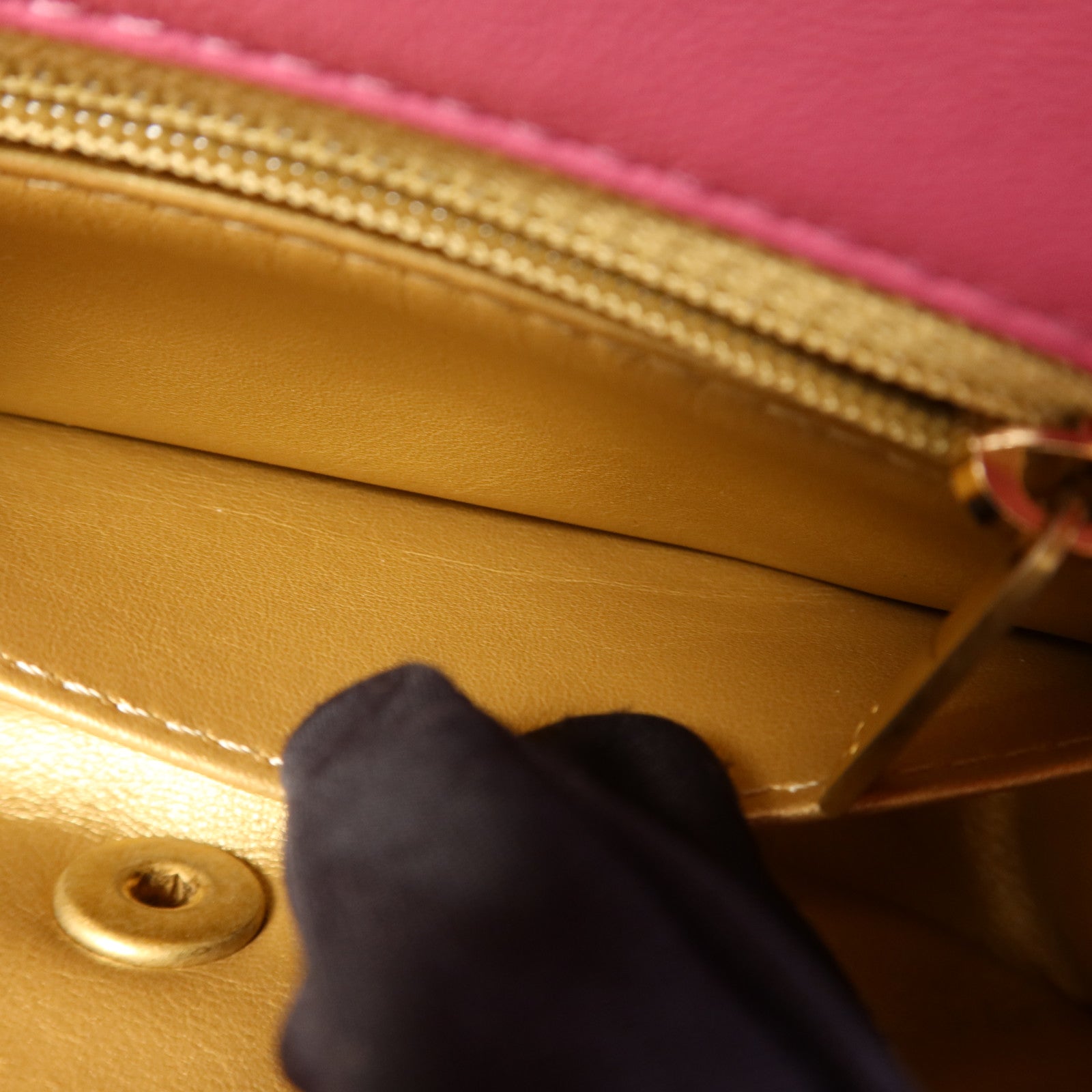 CHANEL 羊皮皮革Classic 20 Golden Ball金扣鏈帶肩背袋