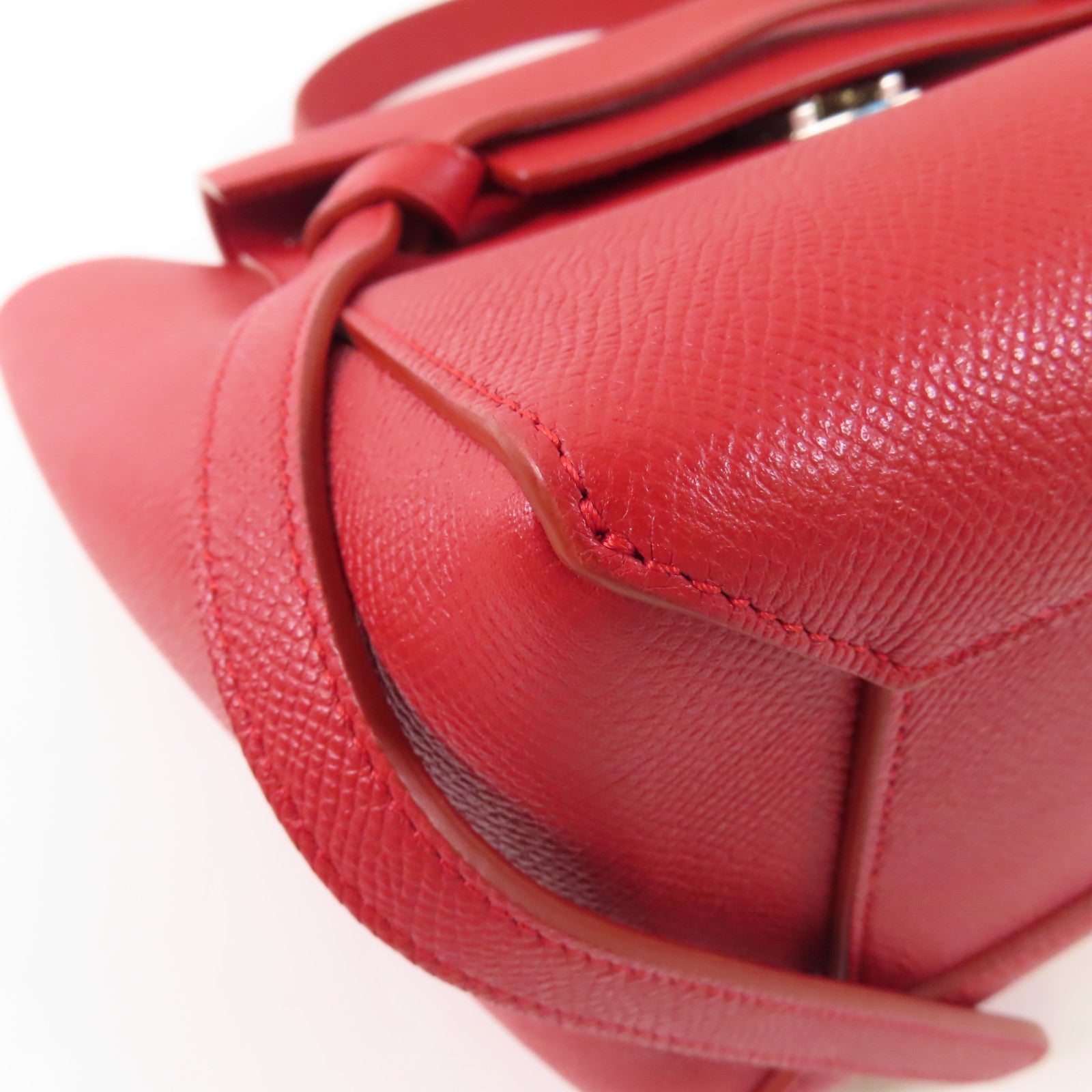 CELINE 牛皮皮革Micro Belt Bag銀扣手挽肩背兩用袋