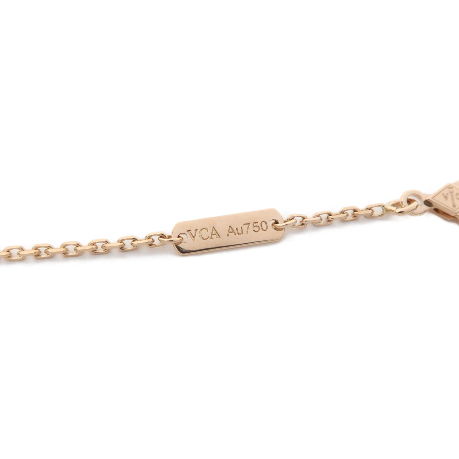 Van Cleef & Arpels 18K玫瑰金Vintage Alhambra Pendant Diamond項鍊