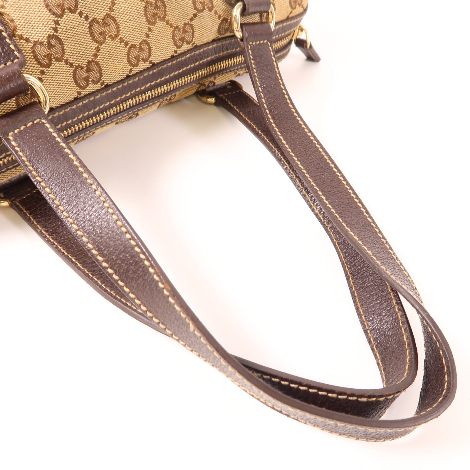 GUCCI 帆布/皮革Shoulder Bag金扣肩背袋