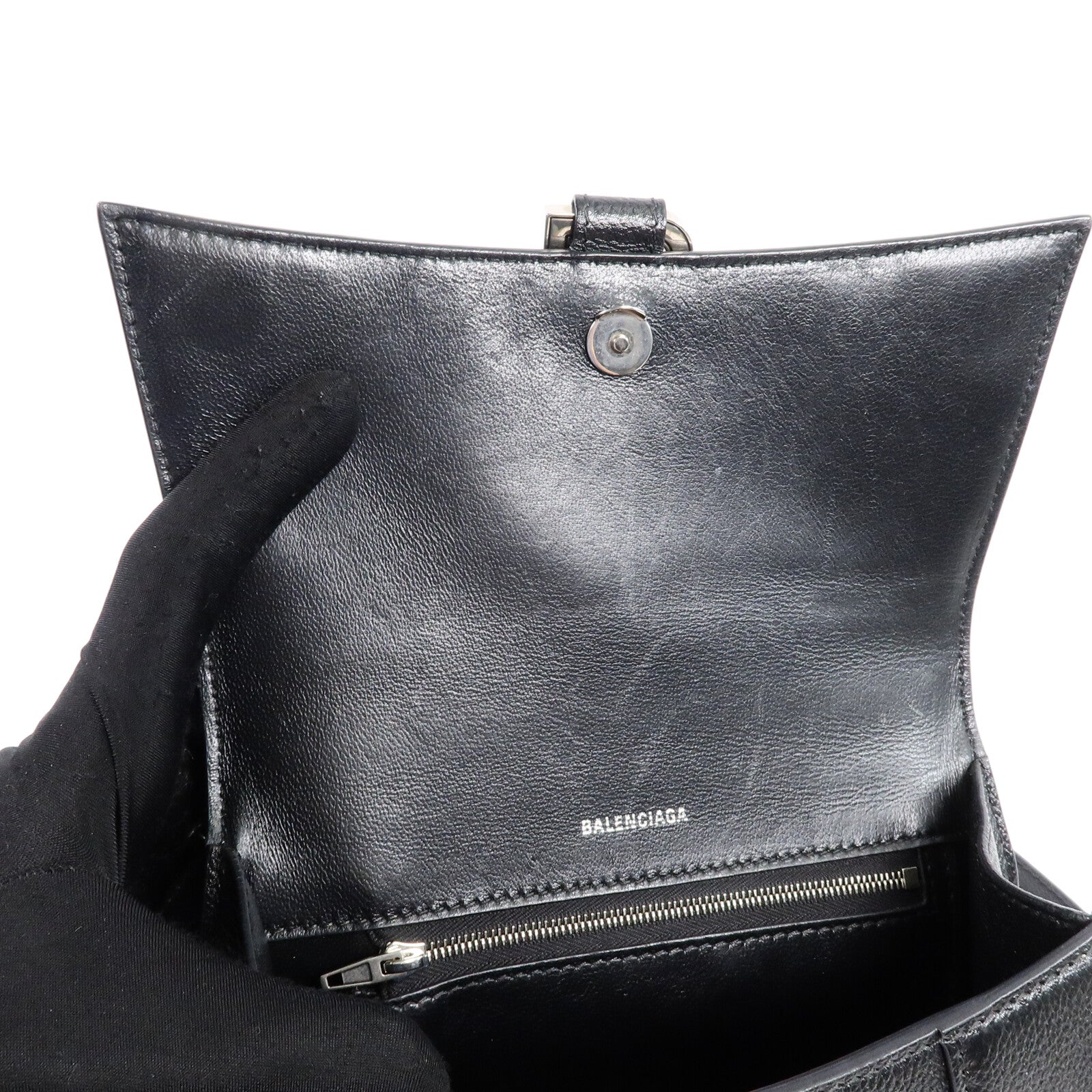 BALENCIAGA 牛皮皮革Hourglass Small Top Handle手挽肩背兩用袋