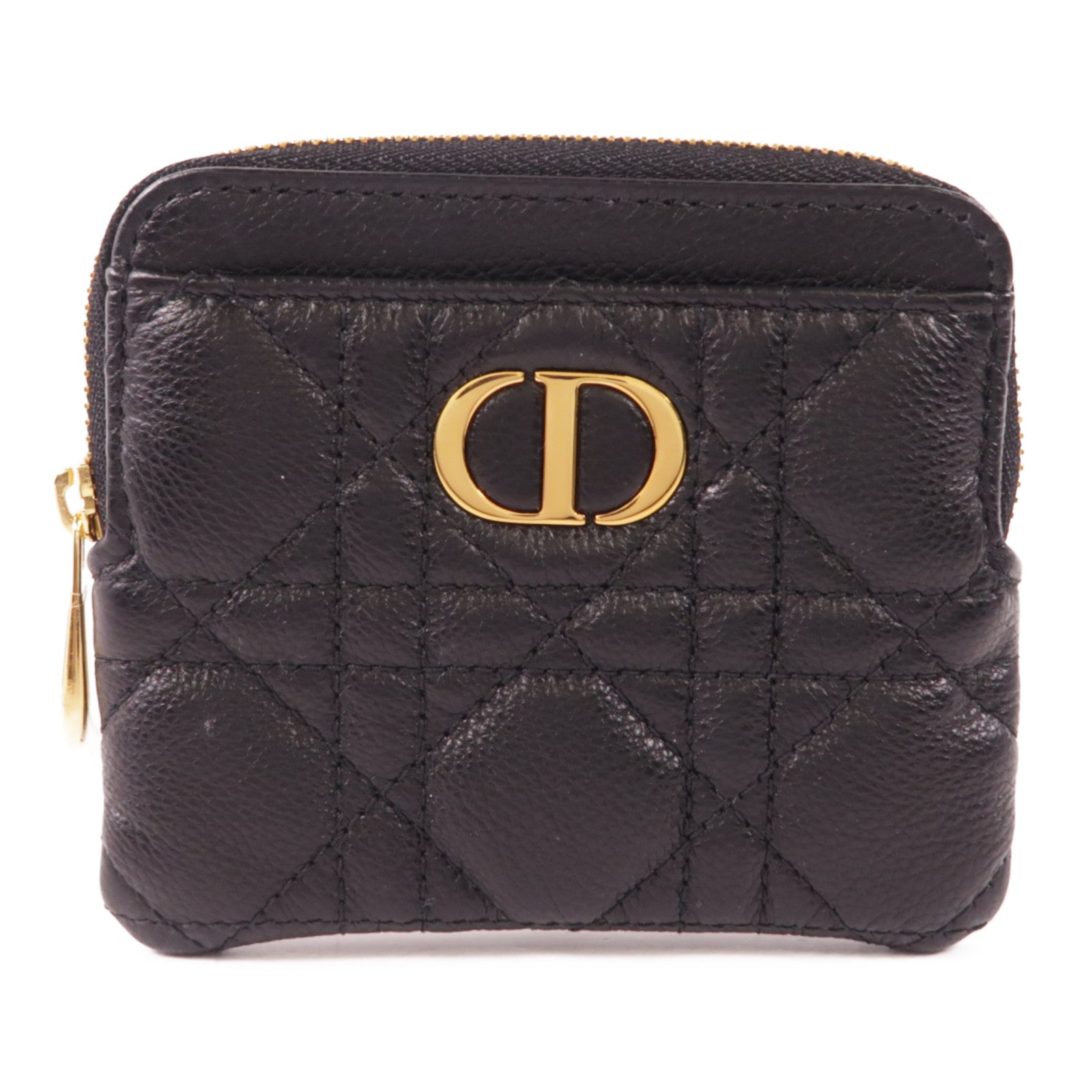 Dior 羊皮皮革Caro Lavender金扣零錢包