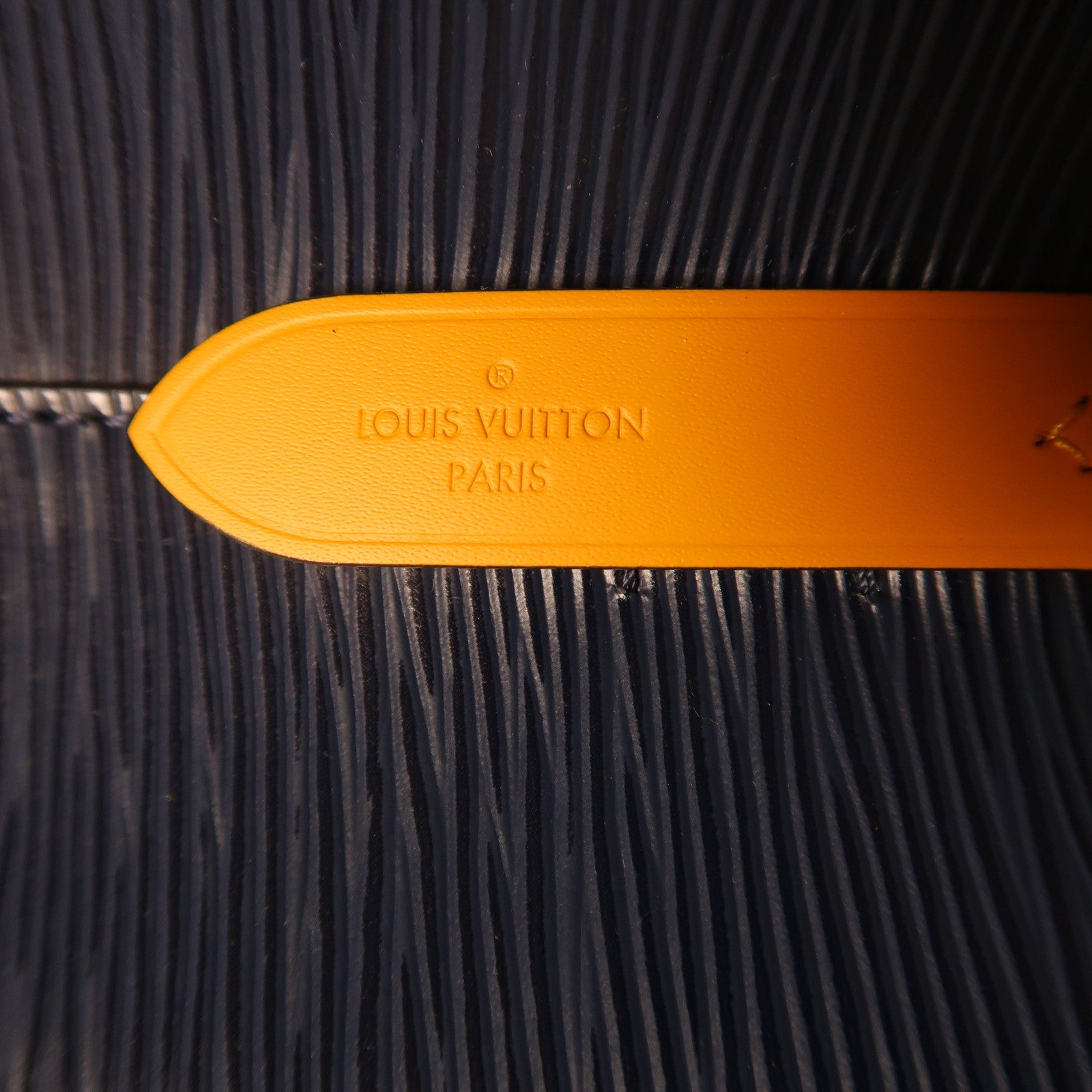 LOUIS VUITTON Epi NeoNoe BB銀扣手挽肩背兩用袋藍色/黃色
