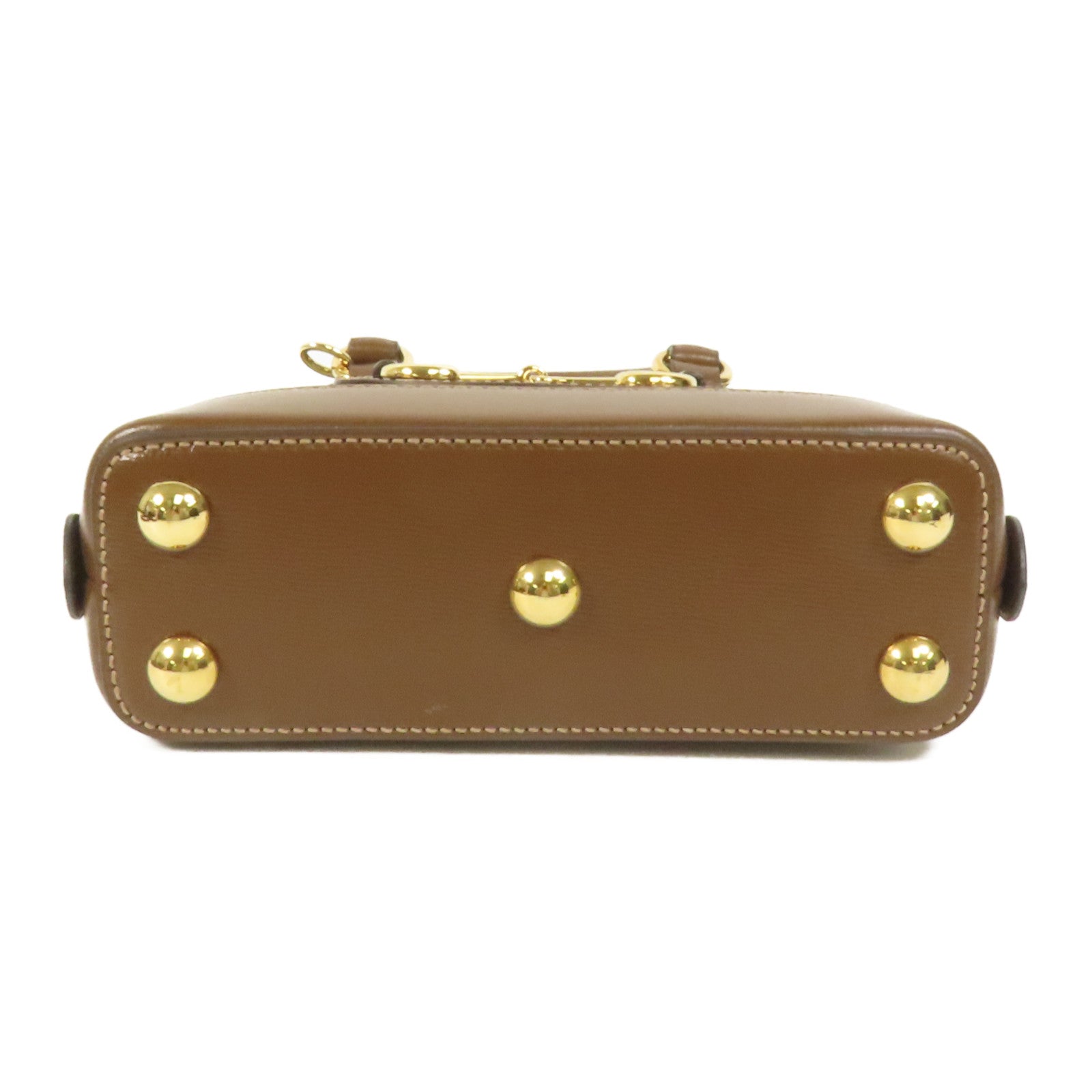 GUCCI 塗層帆布Horsebit 1955 Top Handle金扣手挽肩背兩用袋