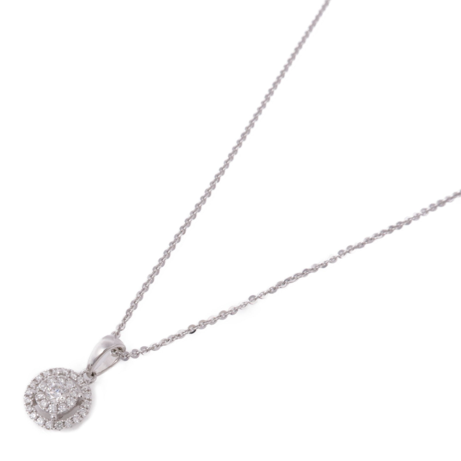 JEWELRY (PRICE DOWN) Diamond Necklace 18K White Gold
