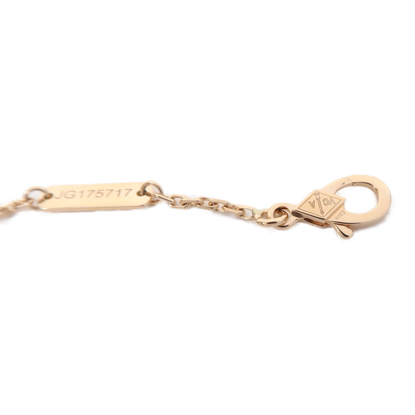 Van Cleef & Arpels 18K玫瑰金Vintage Alhambra Pendant Diamond項鍊