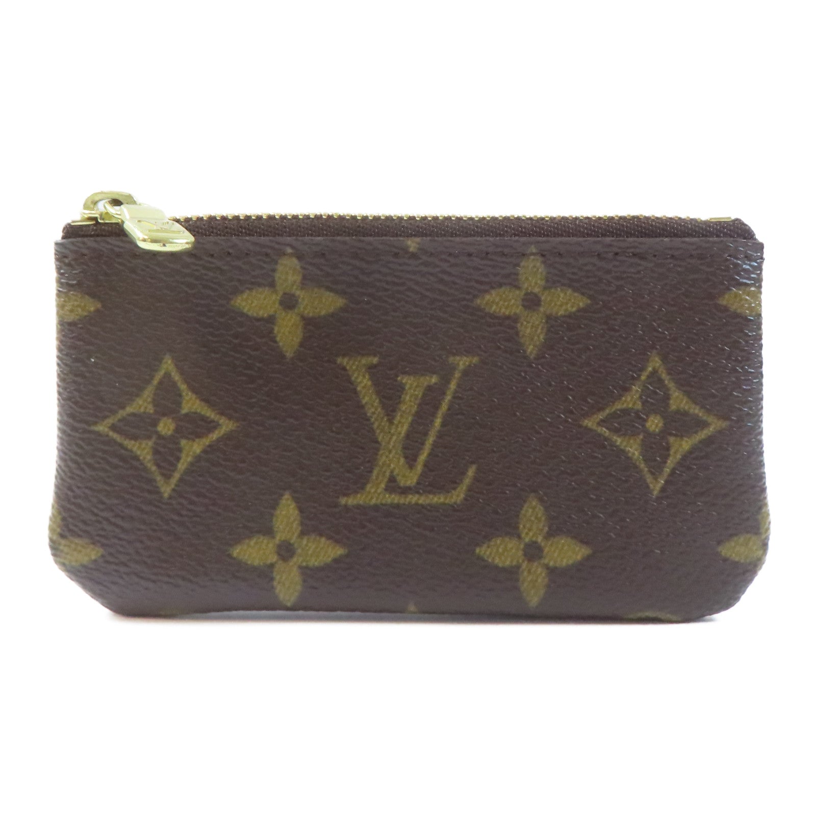 LOUIS VUITTON Monogram Coin Case金扣零錢包棕色