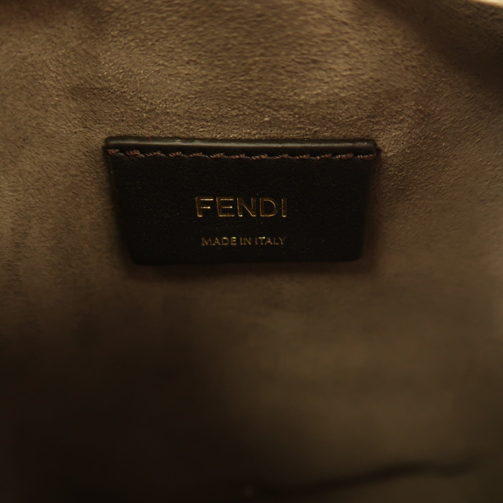 FENDI 牛皮皮革Mon Tresor金扣手挽肩背兩用袋白色