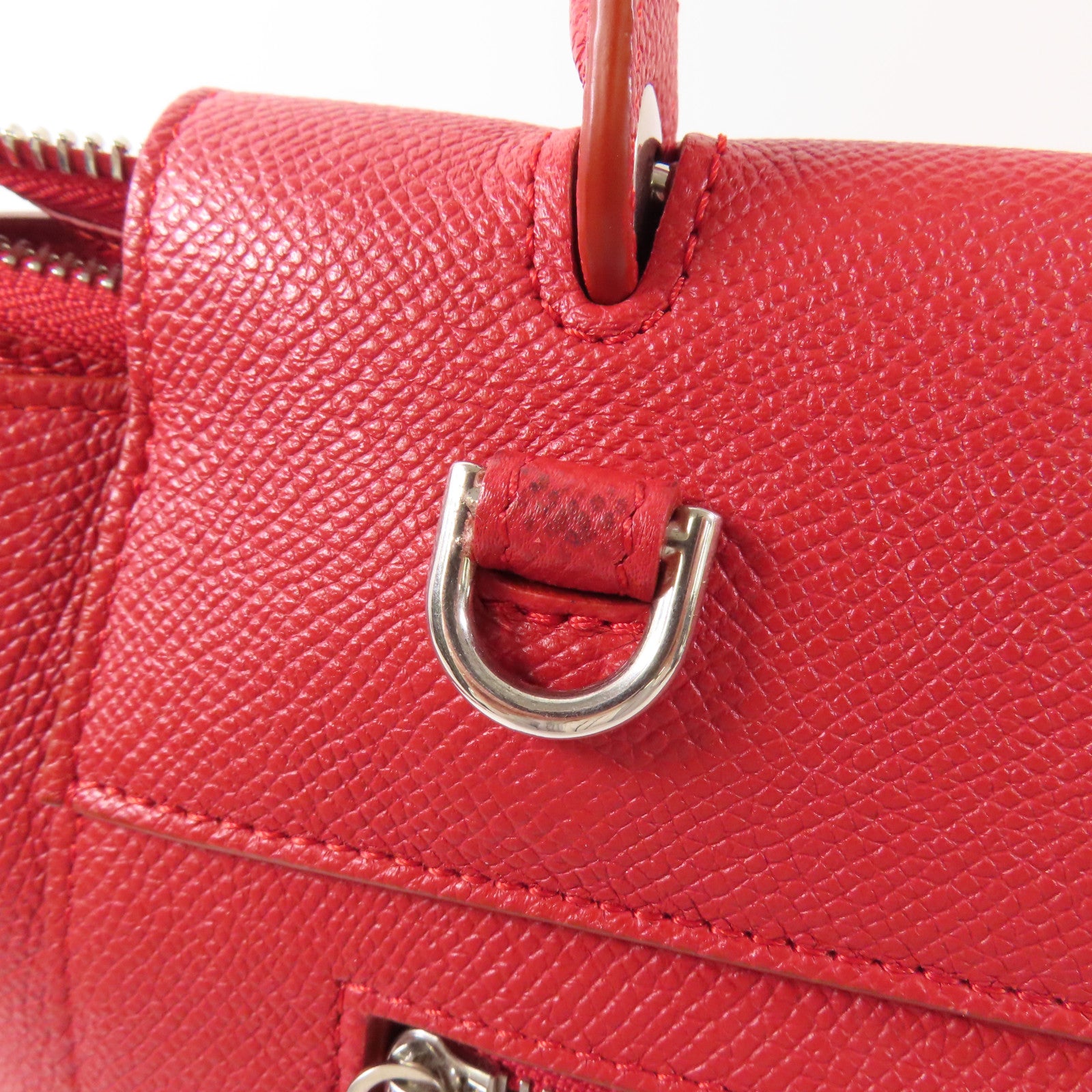 CELINE 牛皮皮革Micro Belt Bag銀扣手挽肩背兩用袋