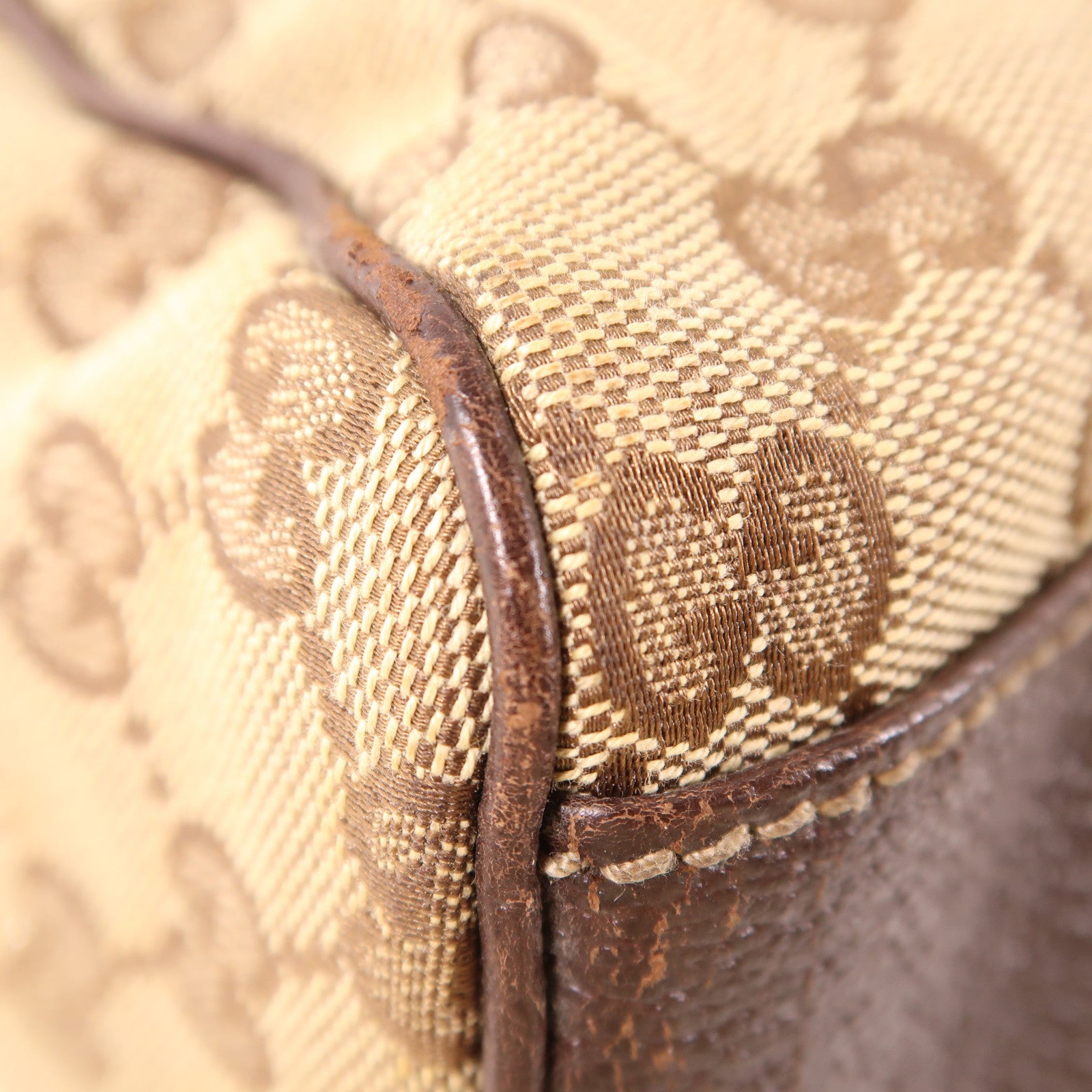 GUCCI 帆布/皮革Shoulder Bag金扣肩背袋