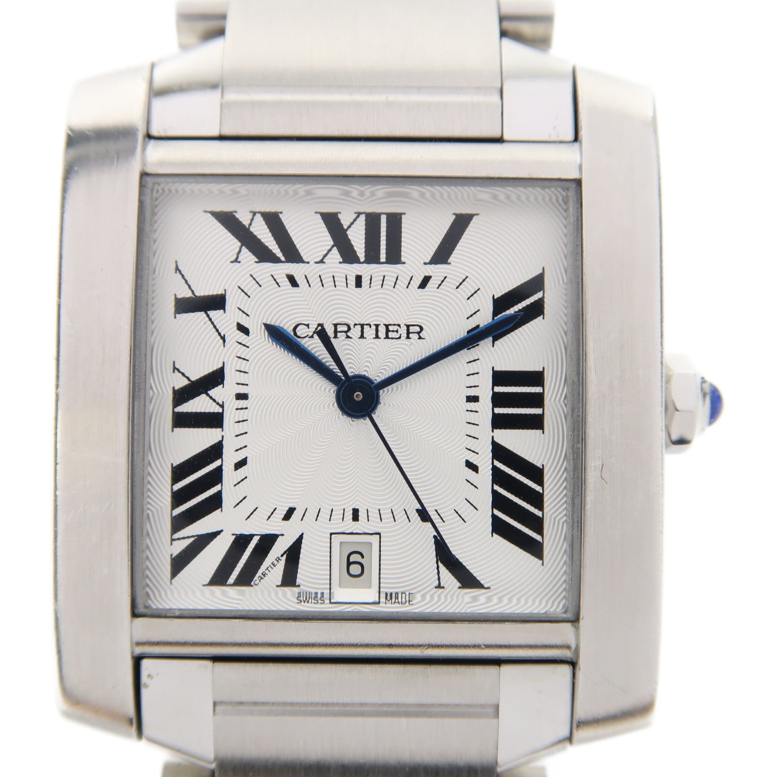 CARTIER Tank Francaise不鏽鋼手錶自動機芯銀色