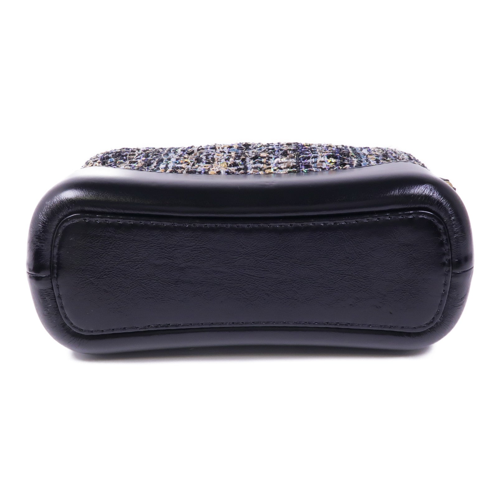 CHANEL Tweed/皮革Gabrielle鏈帶肩背袋