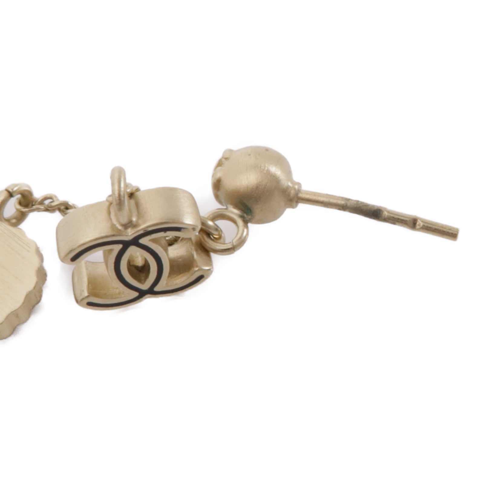 CHANEL 金屬Earrings耳環金色/紅色