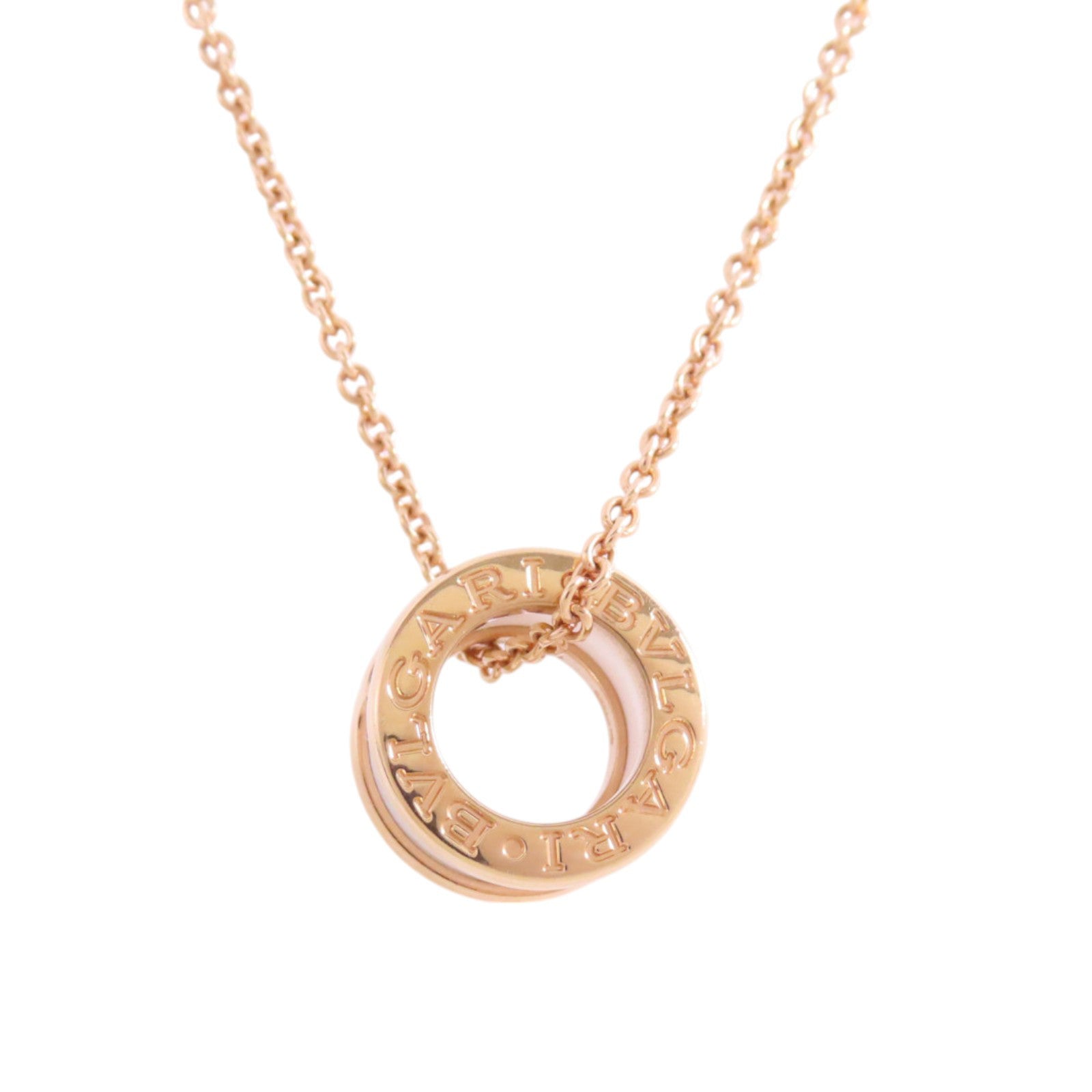 BVLGARI 18K玫瑰金/陶瓷B-Zerol Necklace項鏈
