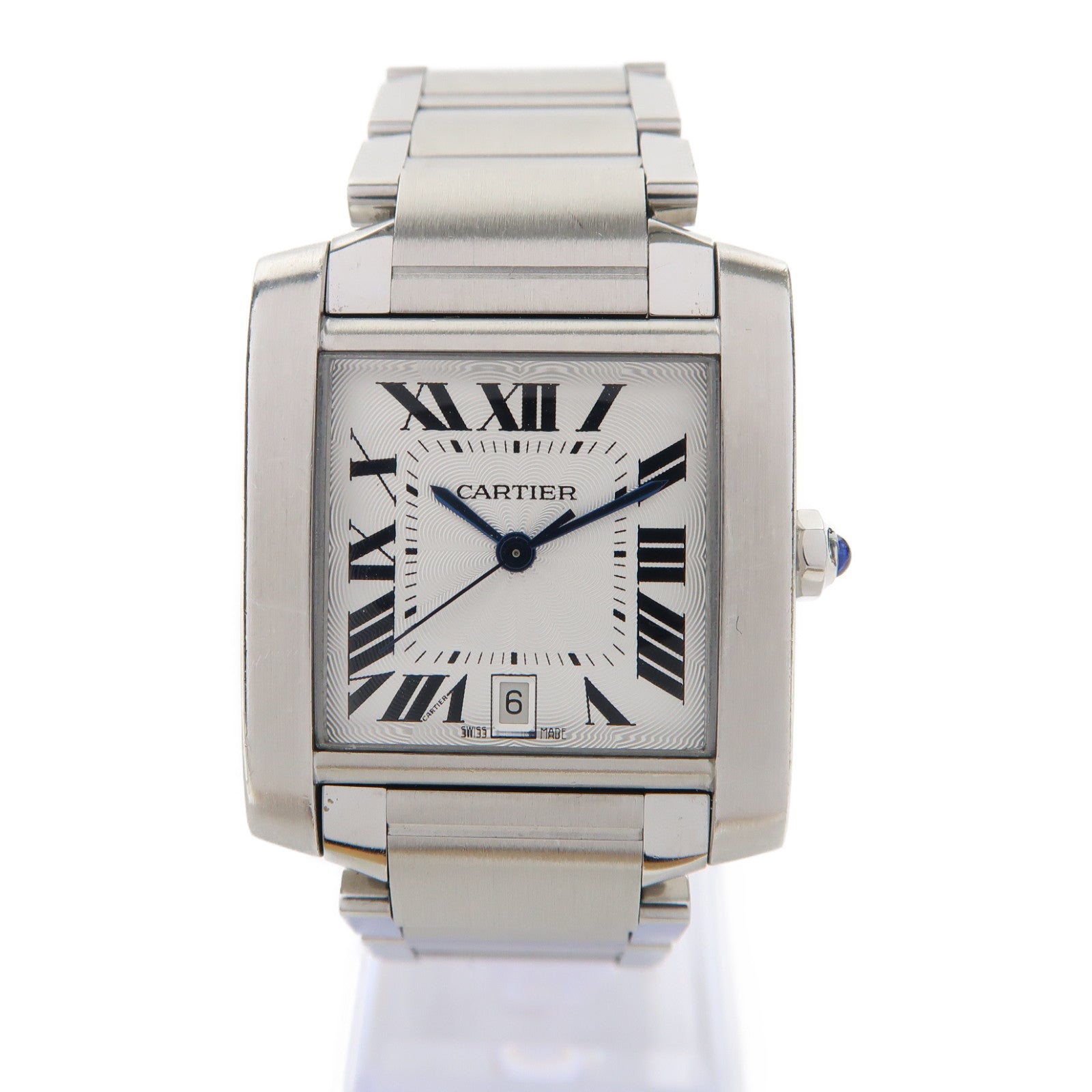 CARTIER Tank Francaise不鏽鋼手錶自動機芯銀色