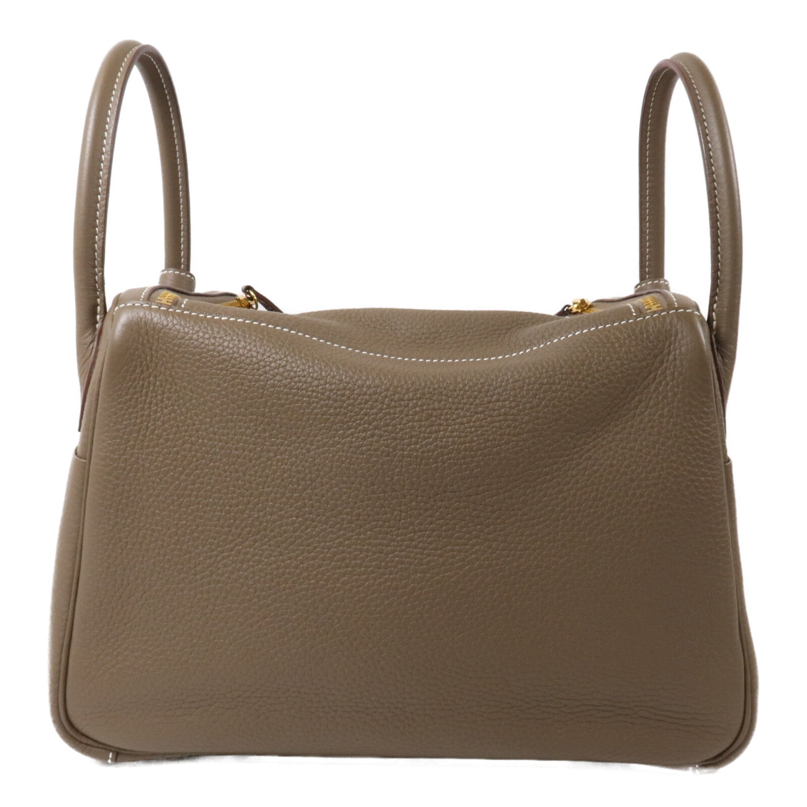 HERMES Clemence皮革Lindy 30手挽肩背兩用袋Etoupe