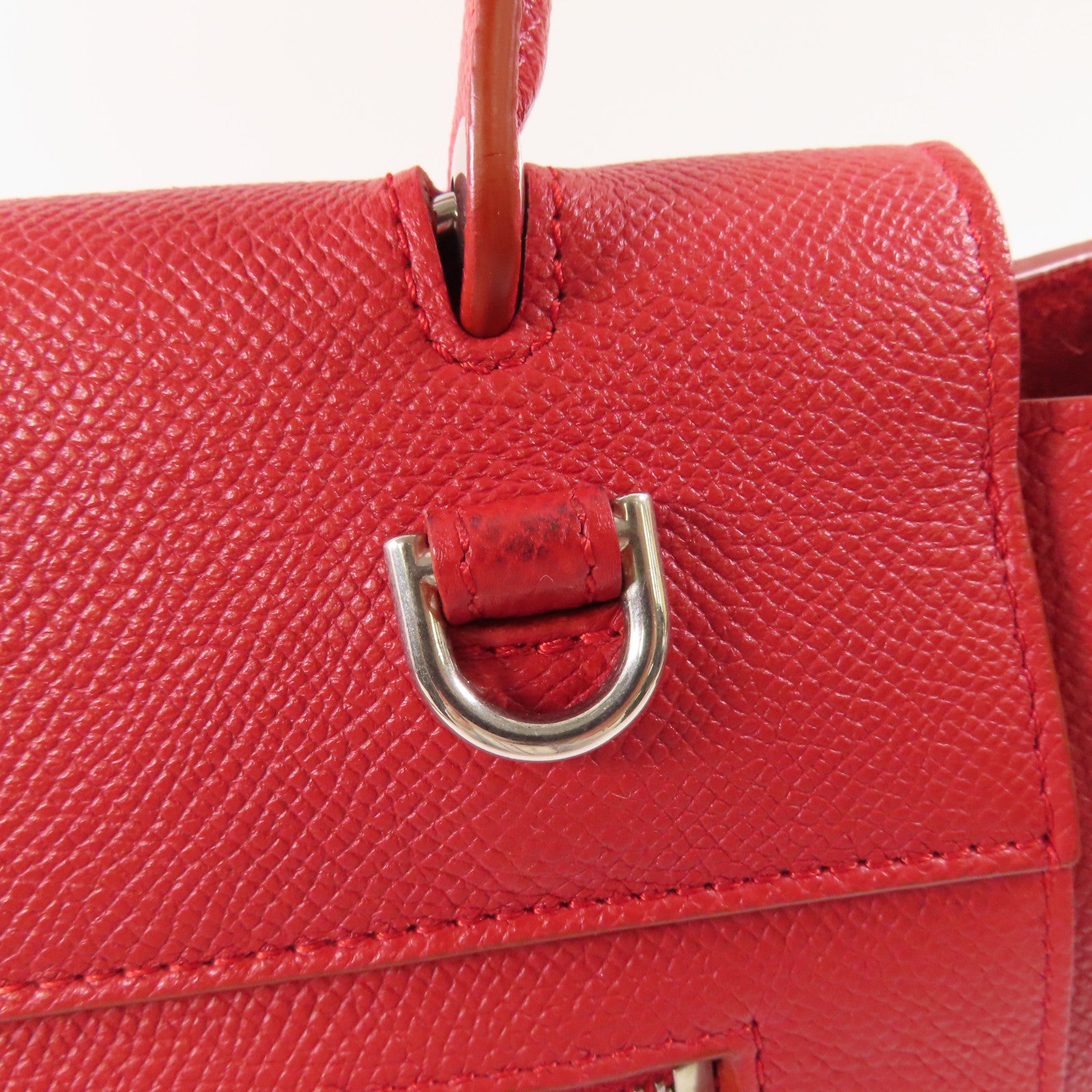 CELINE 牛皮皮革Micro Belt Bag銀扣手挽肩背兩用袋