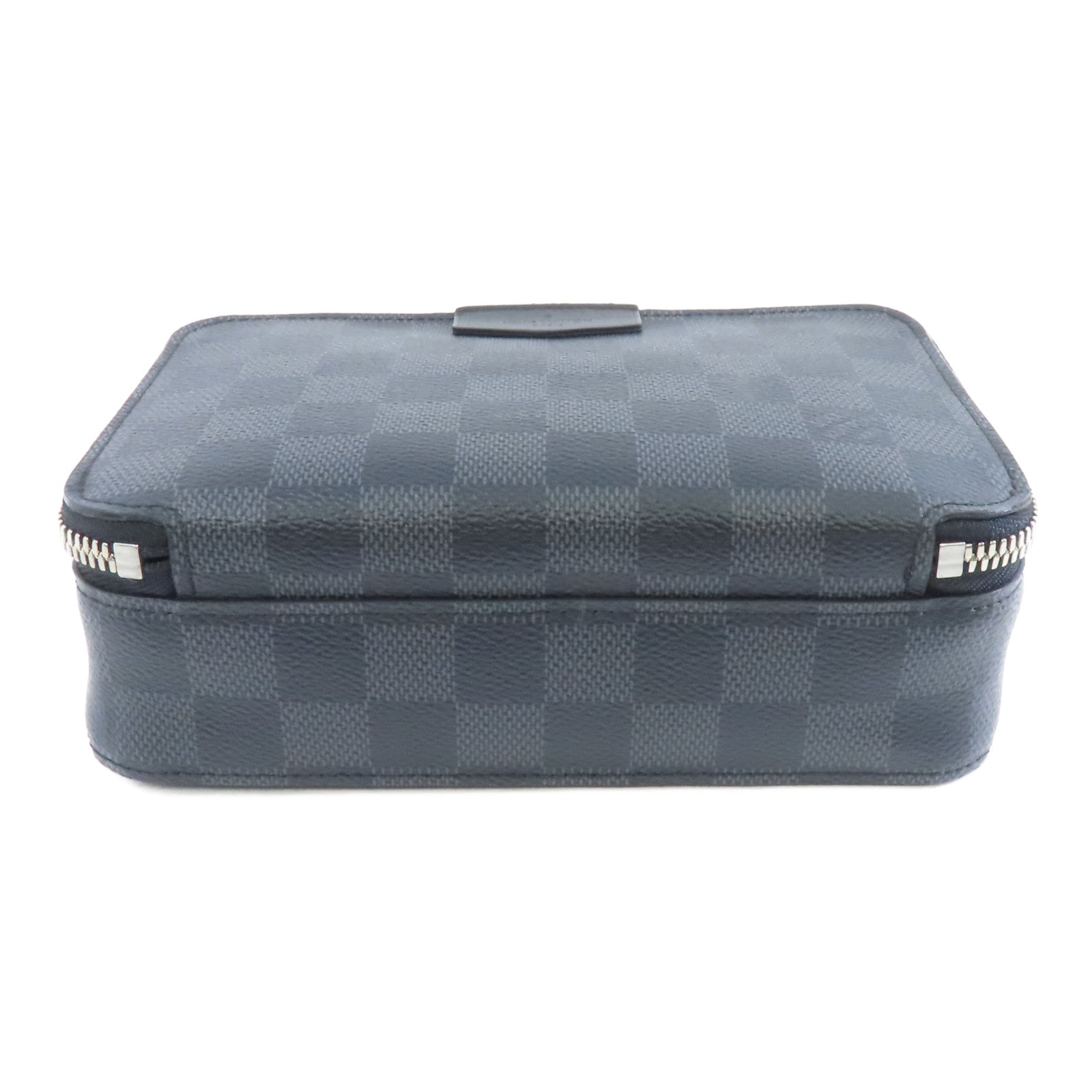 LOUIS VUITTON Damier Graphite Alpha Wearable Wallet銀扣肩背袋黑色