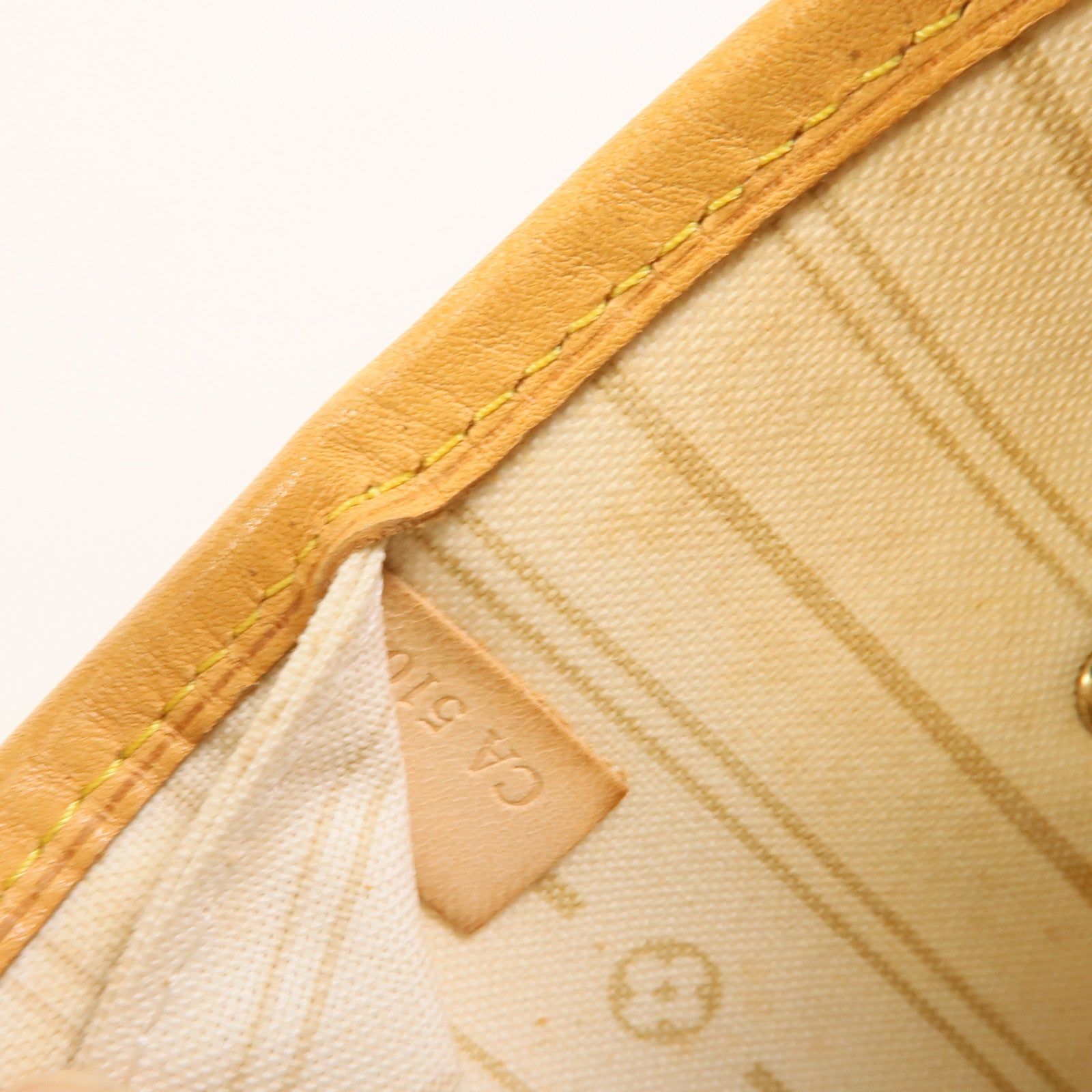 LOUIS VUITTON Damier Azur Neverfull MM金扣手挽袋
