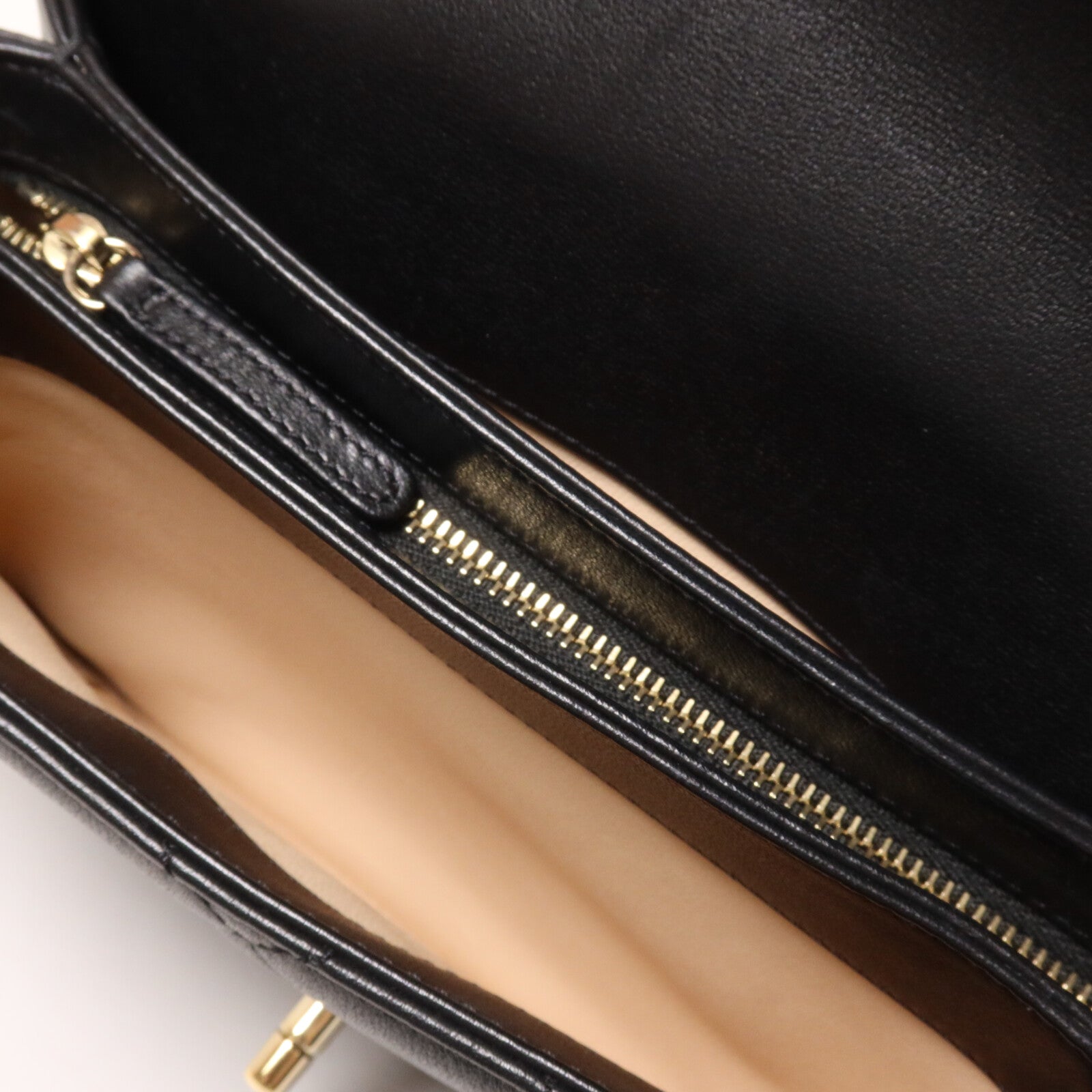 CHANEL 羊皮皮革Flap Bag鏈帶肩背袋