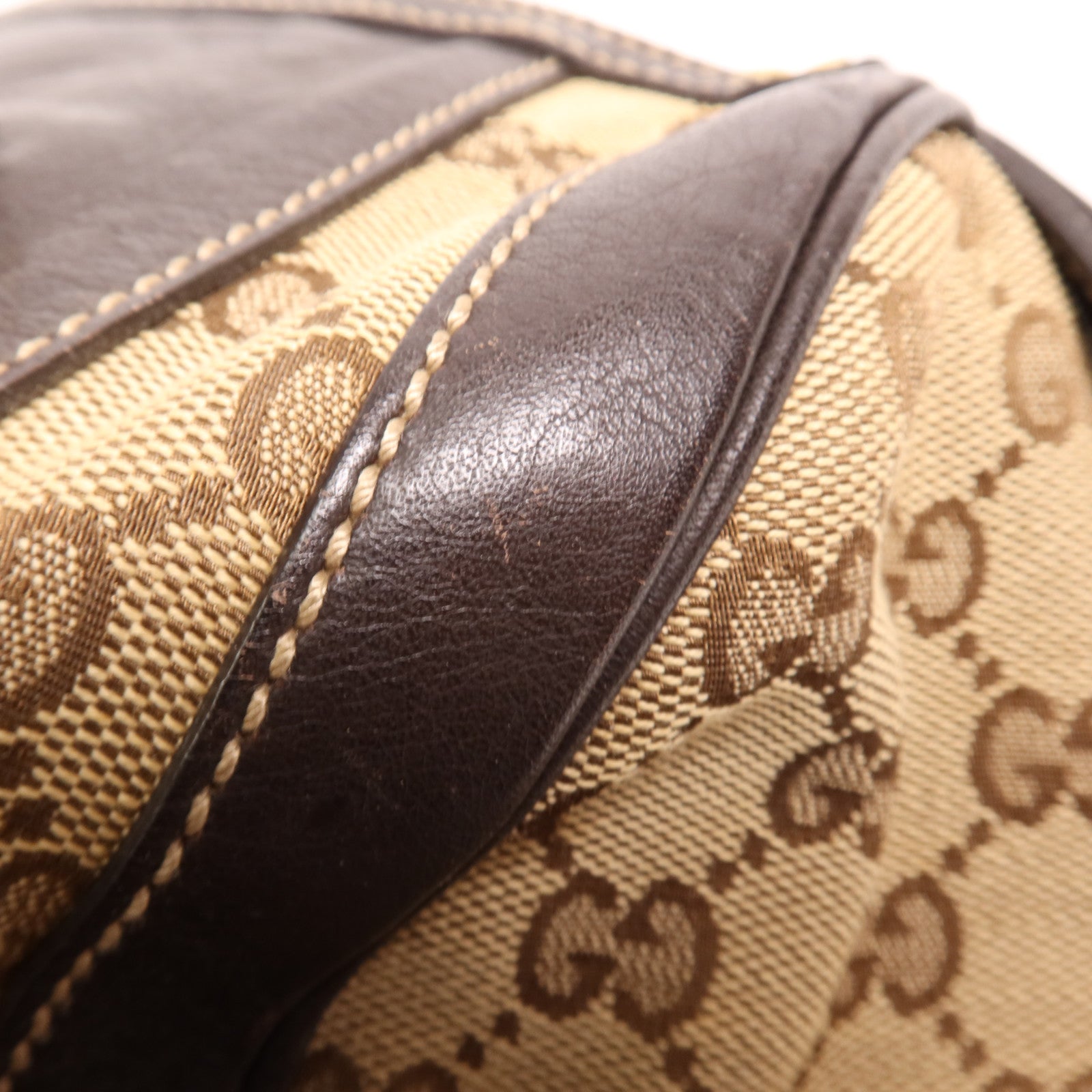 GUCCI 帆布Trophy金扣手挽袋