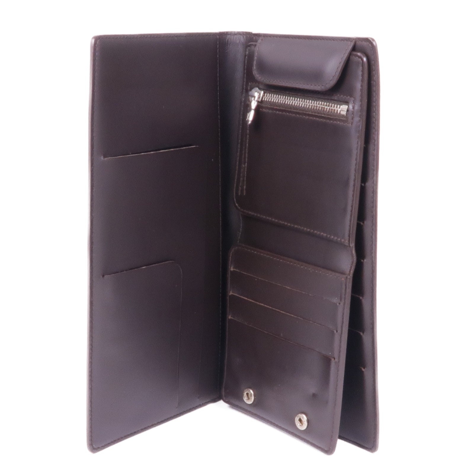 LOUIS VUITTON Monogram Glace Portefeuille Double銀扣長錢包