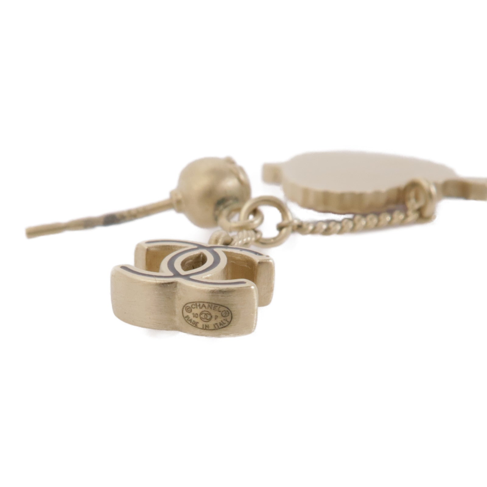 CHANEL 金屬Earrings耳環金色/紅色