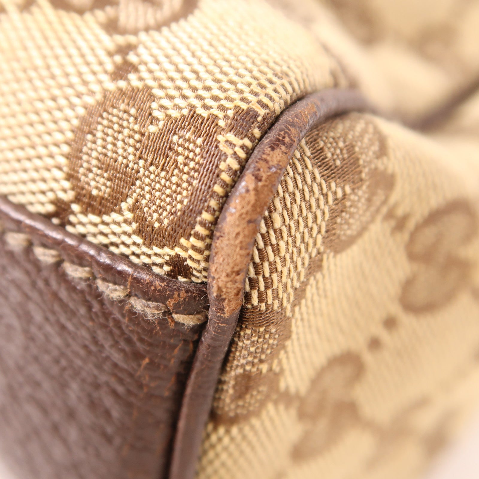 GUCCI 帆布/皮革Shoulder Bag金扣肩背袋