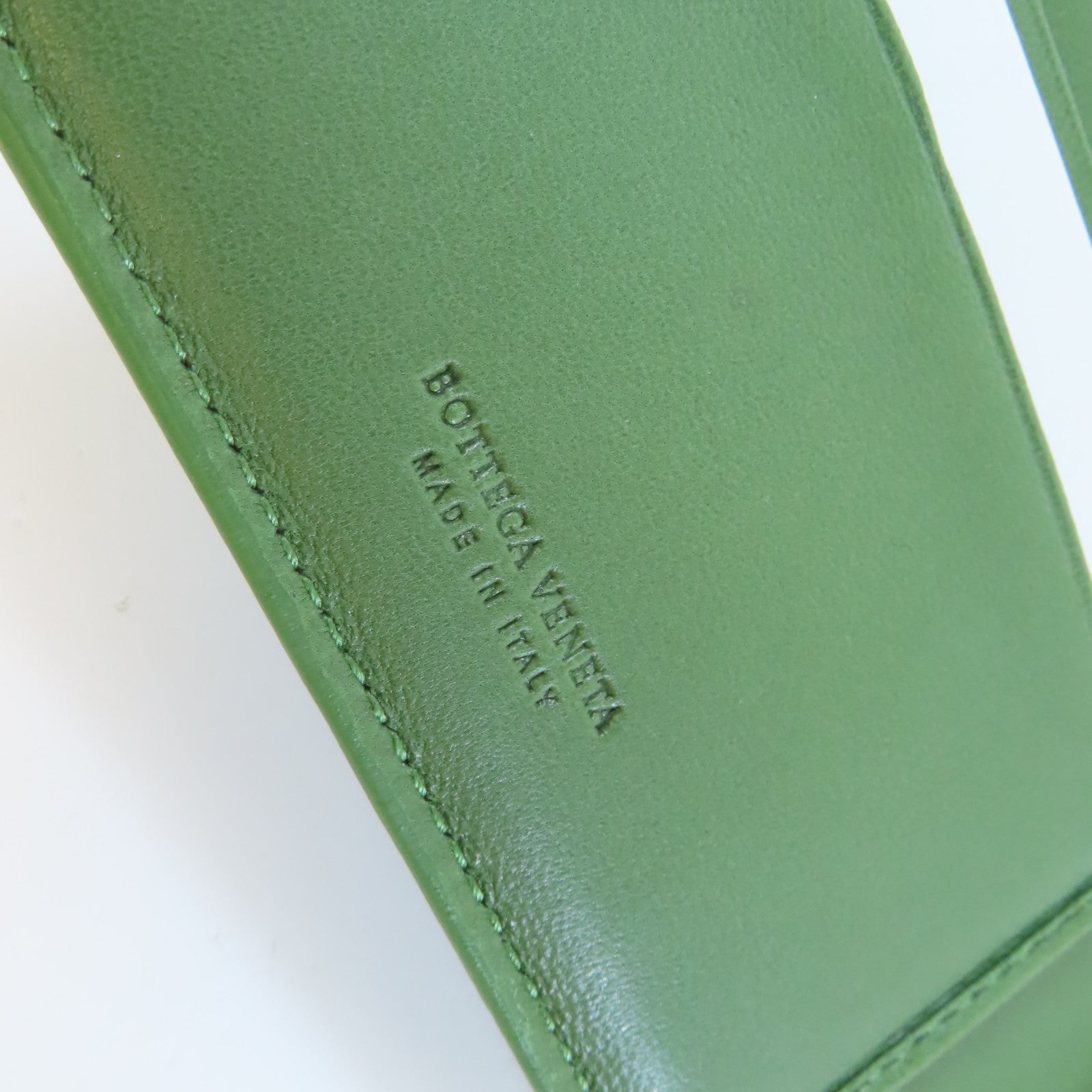 BOTTEGA VENETA 織紋皮革Wallet金扣錢包綠色