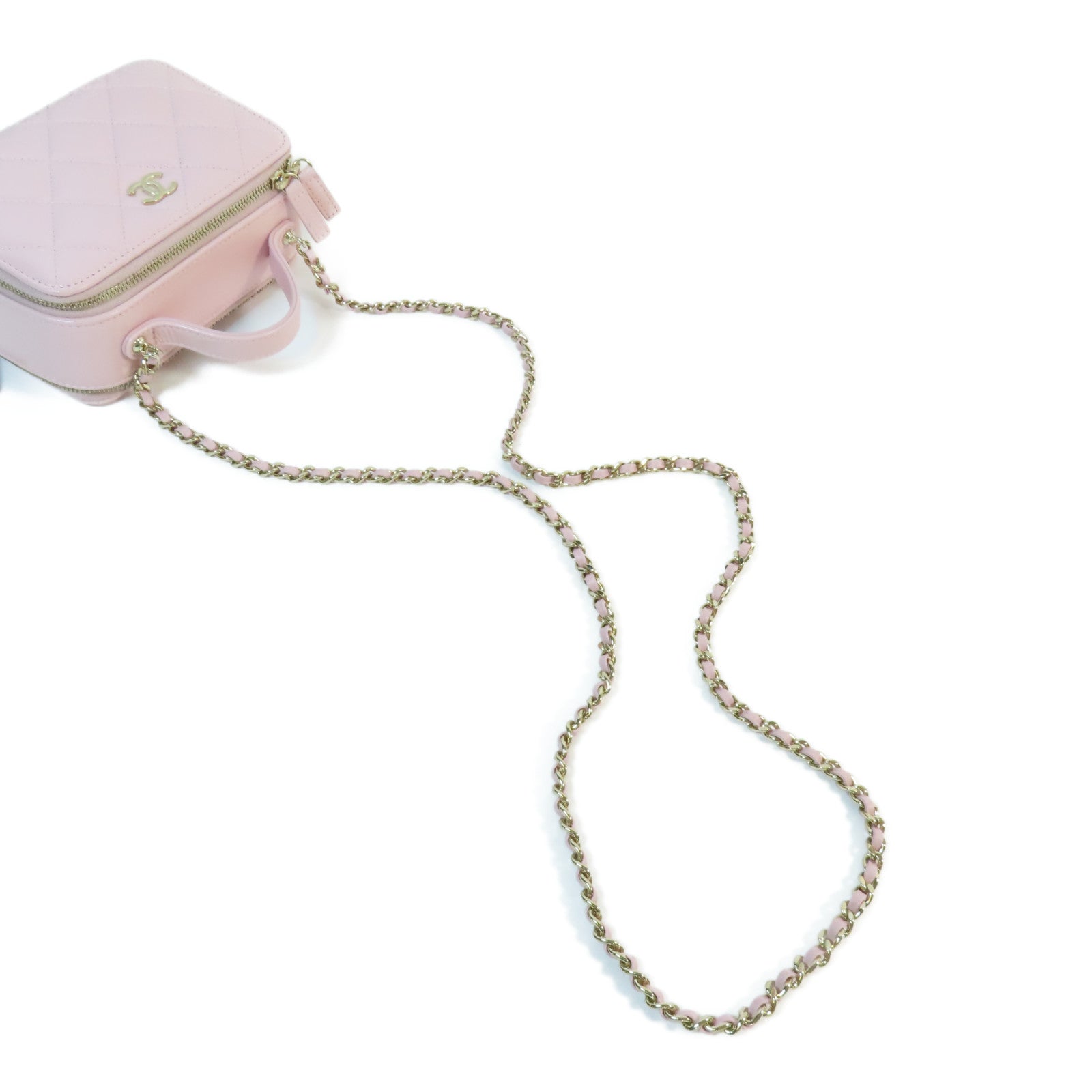 CHANEL 皮革2 Way Shoulder金扣手挽肩背兩用袋