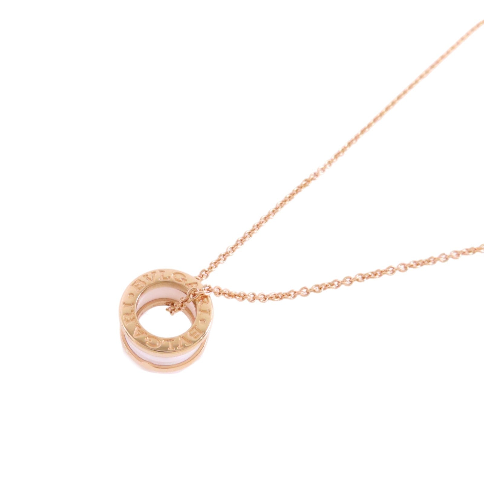 BVLGARI 18K玫瑰金/陶瓷B-Zerol Necklace項鏈