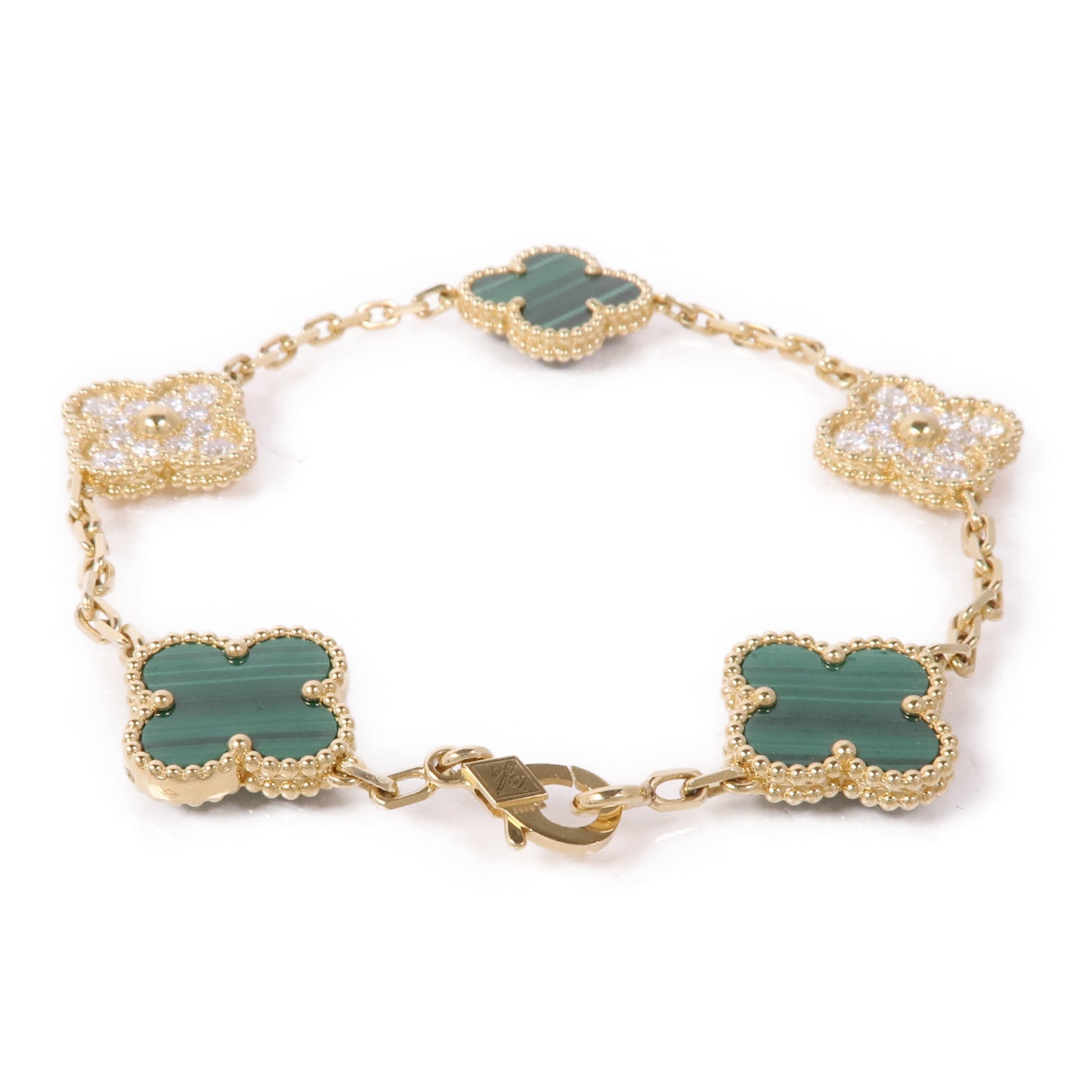 Van Cleef & Arpels 【激減優惠】18K黃金Vintage Alhambra Bracelet鑽石手鏈
