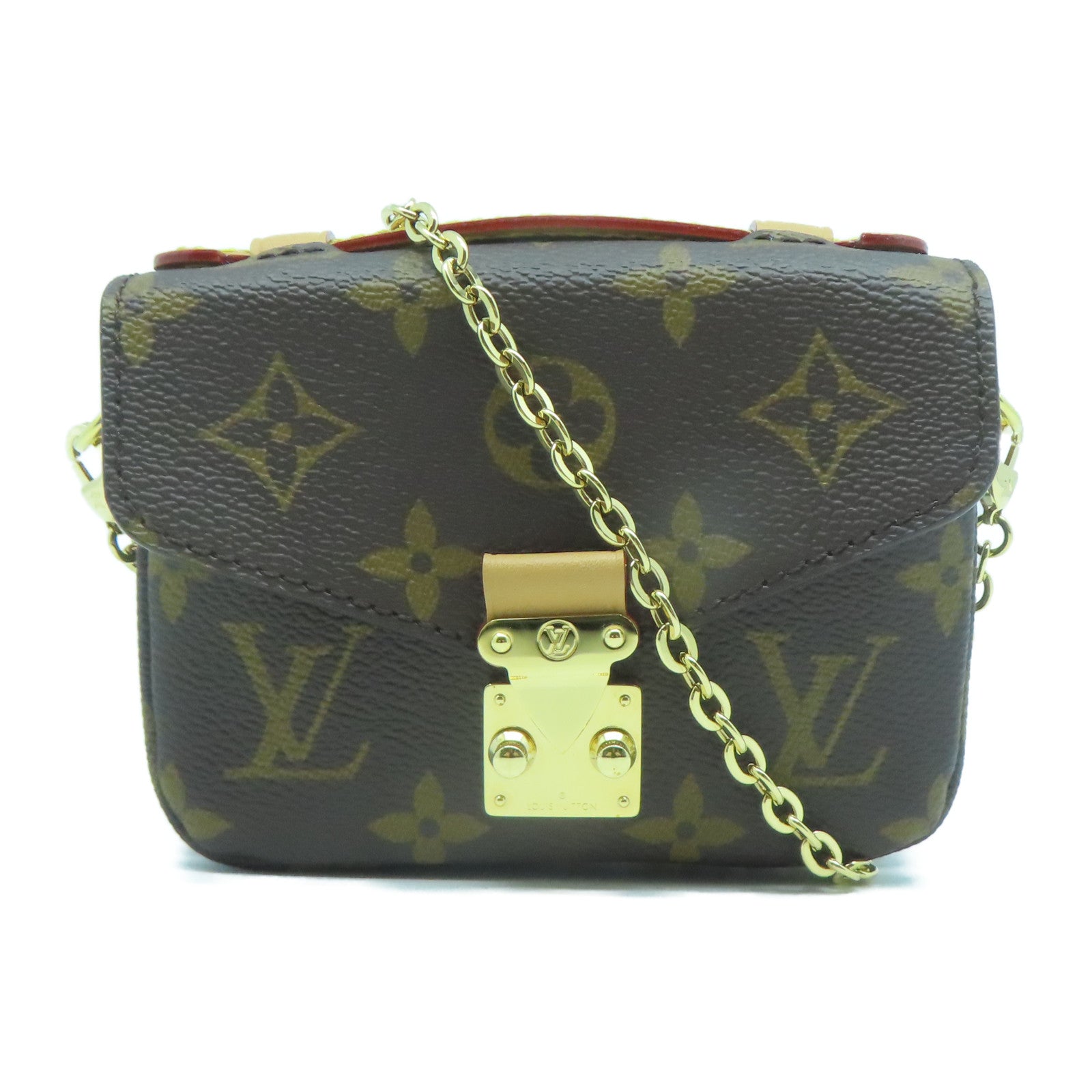 LOUIS VUITTON 【激減優惠】Monogram Micro Metis金扣肩背袋啡色