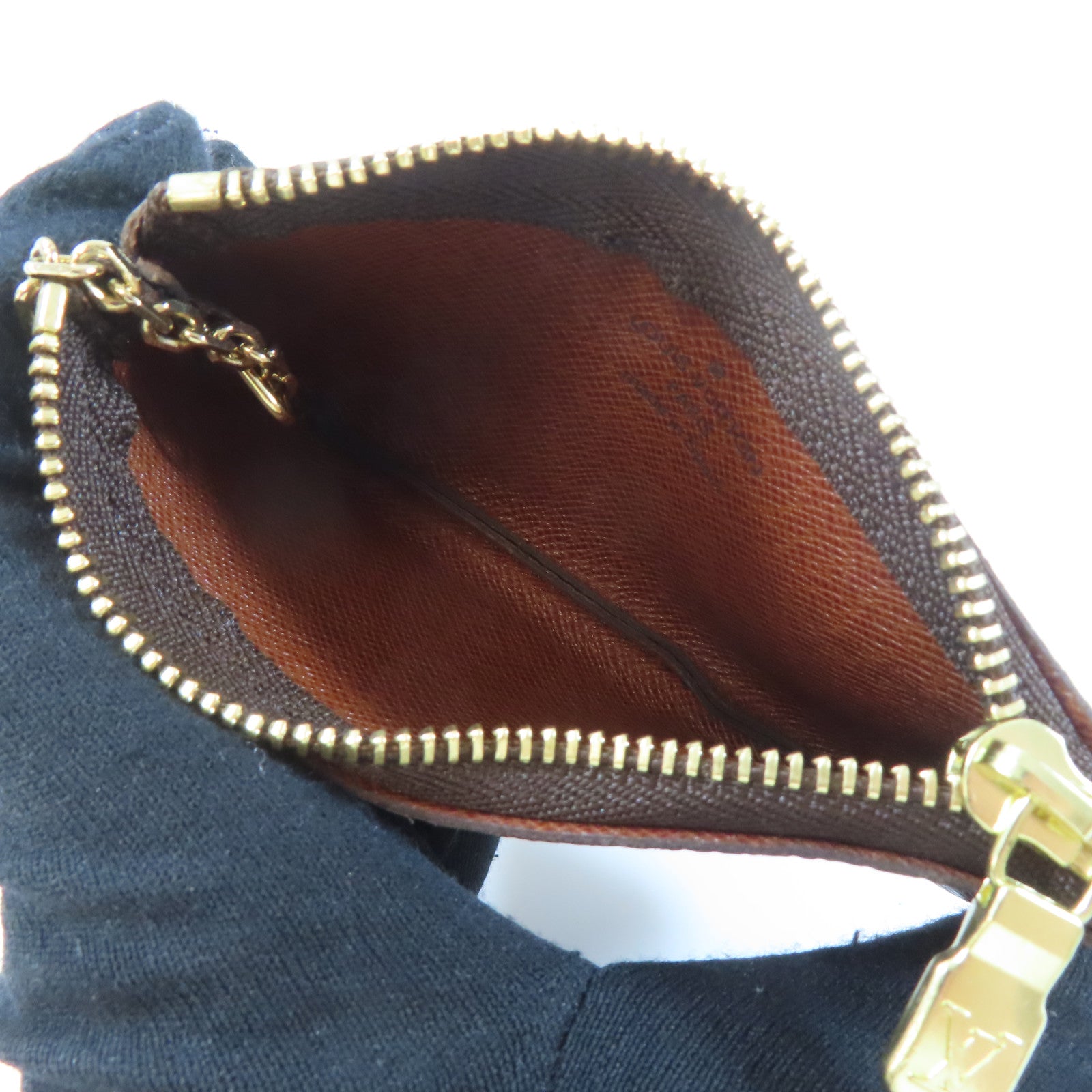 LOUIS VUITTON Monogram Coin Case金扣零錢包棕色