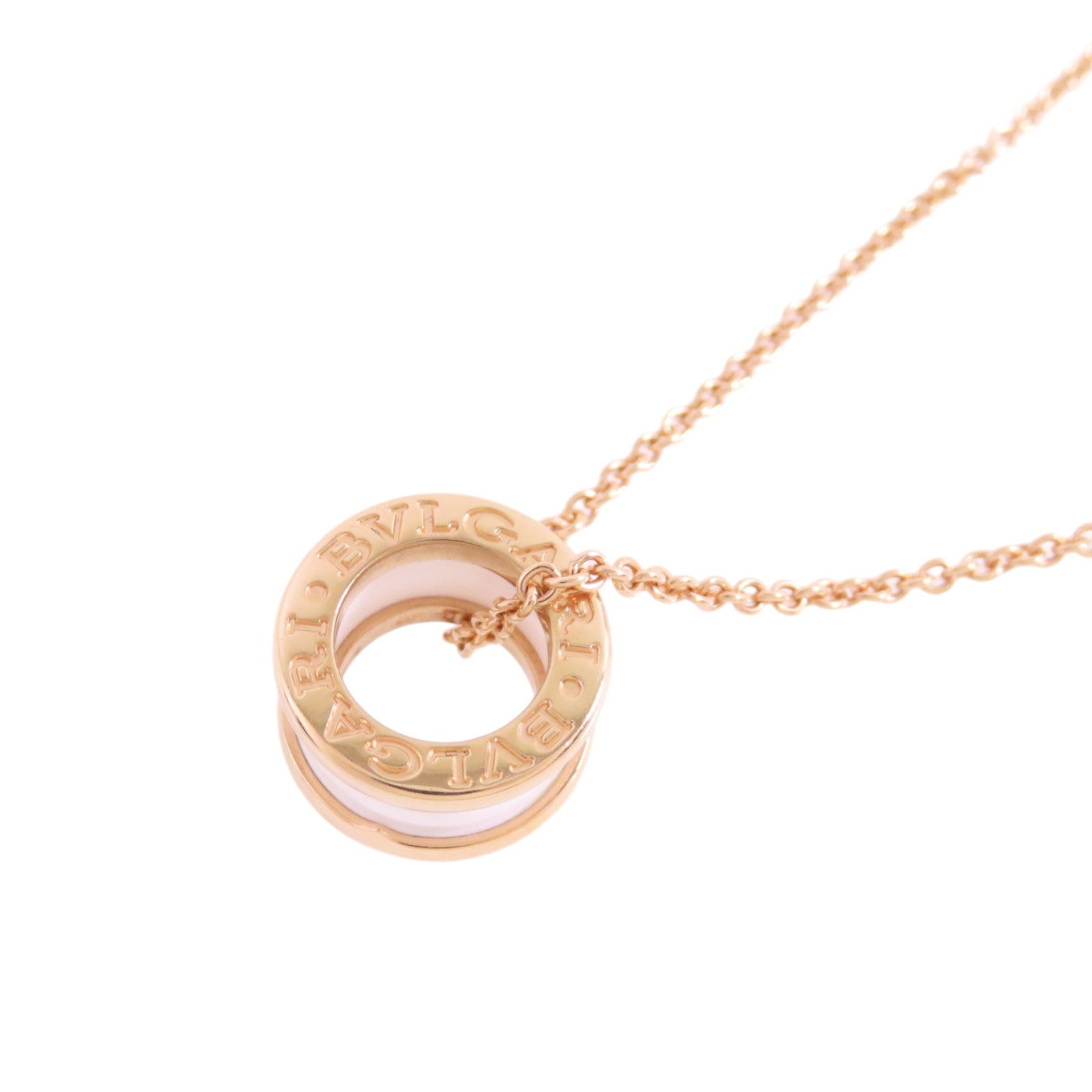 BVLGARI 18K玫瑰金/陶瓷B-Zerol Necklace項鏈