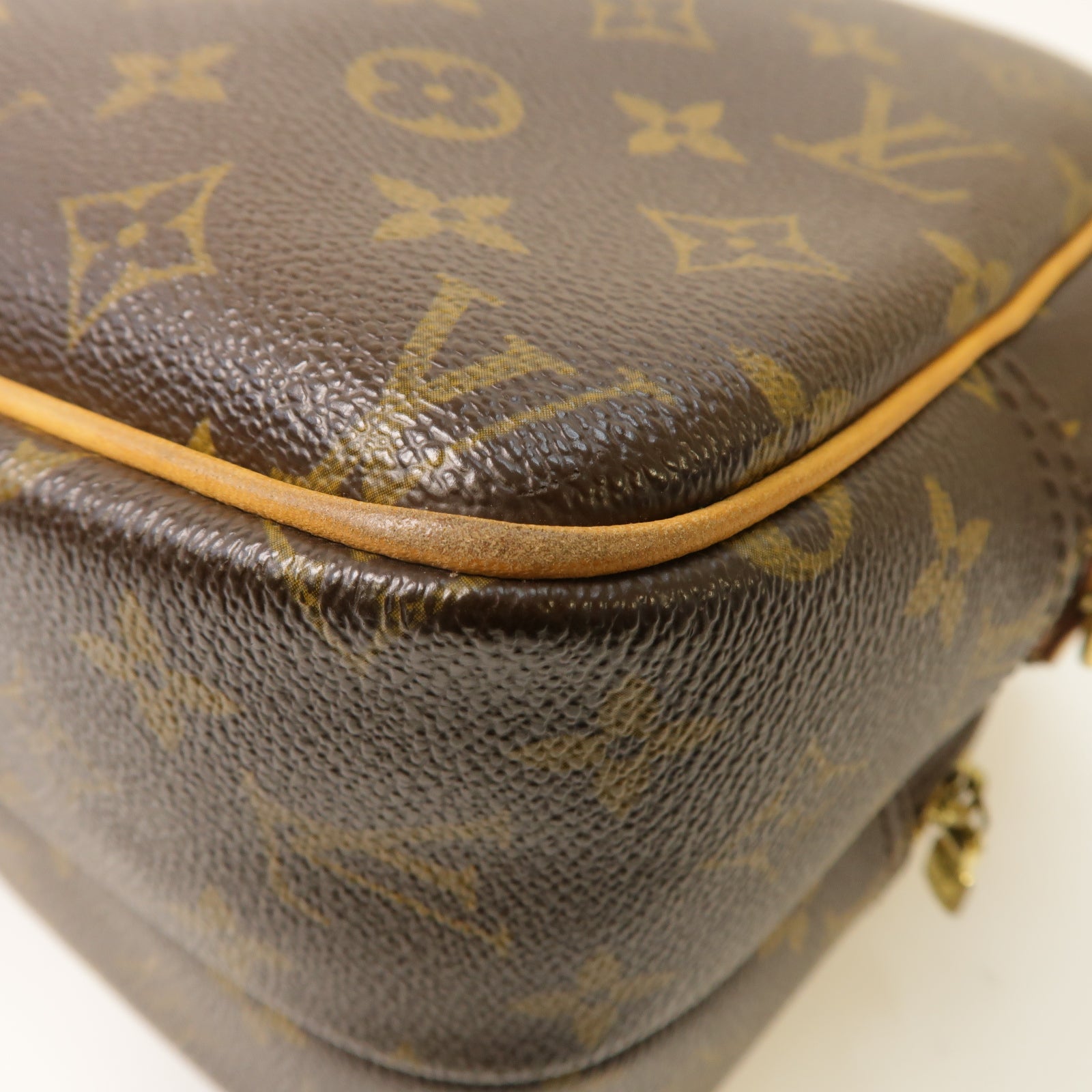 LOUIS VUITTON 【激減優惠】Monogram Reporter PM金扣肩背袋棕色