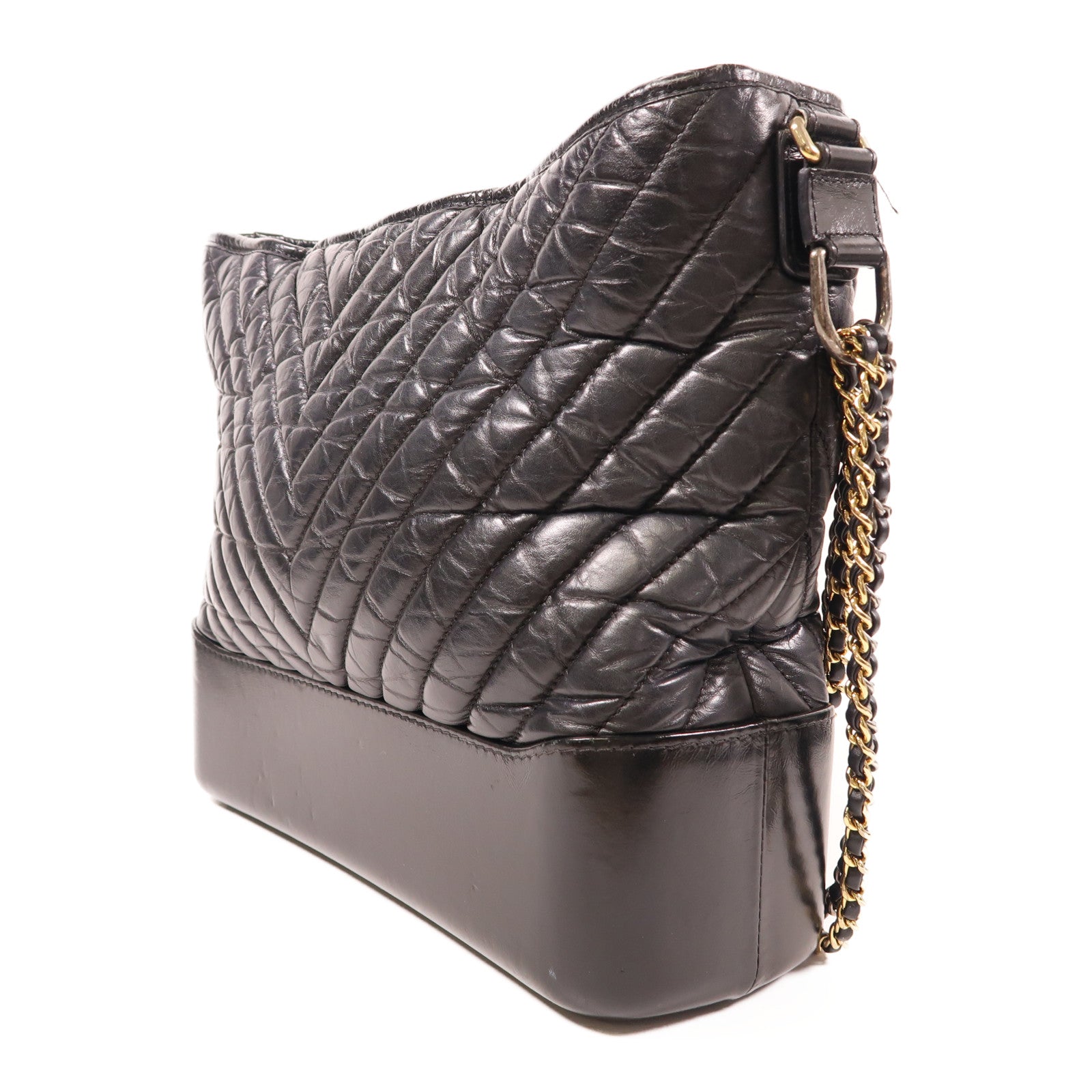 CHANEL 牛皮皮革Gabrielle Large鏈帶肩背袋