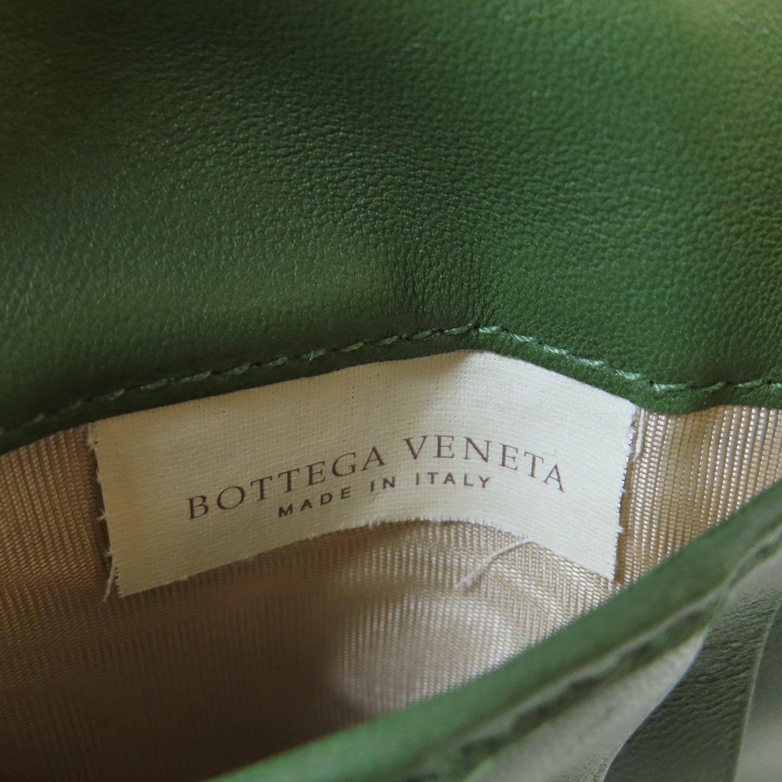 BOTTEGA VENETA 織紋皮革Wallet金扣錢包綠色