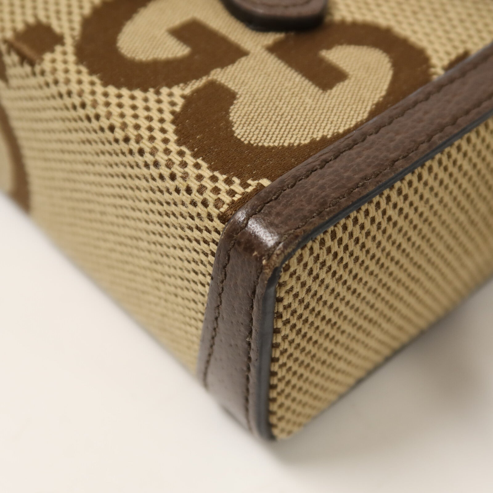 GUCCI 帆布Horsebit 1955金扣肩背袋