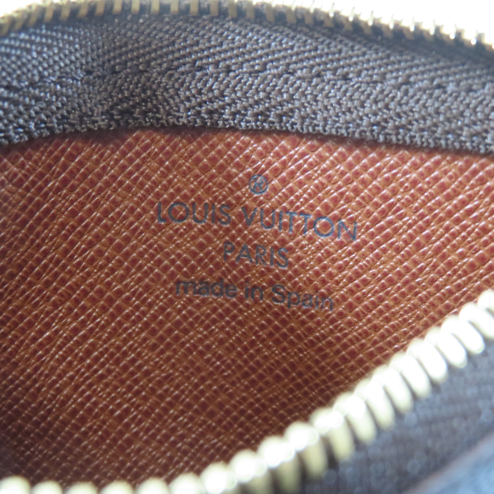 LOUIS VUITTON Monogram Coin Case金扣零錢包棕色