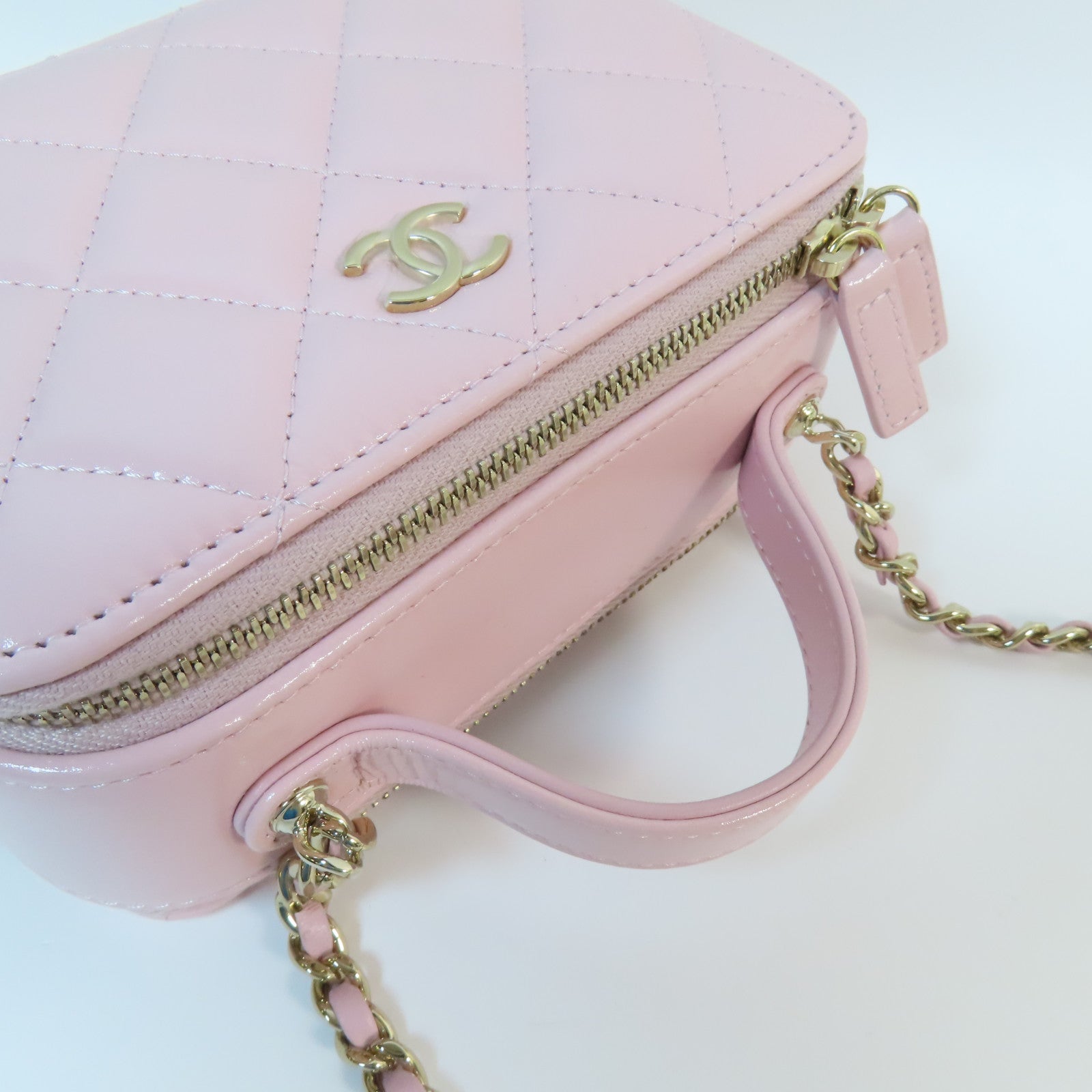 CHANEL 皮革2 Way Shoulder金扣手挽肩背兩用袋