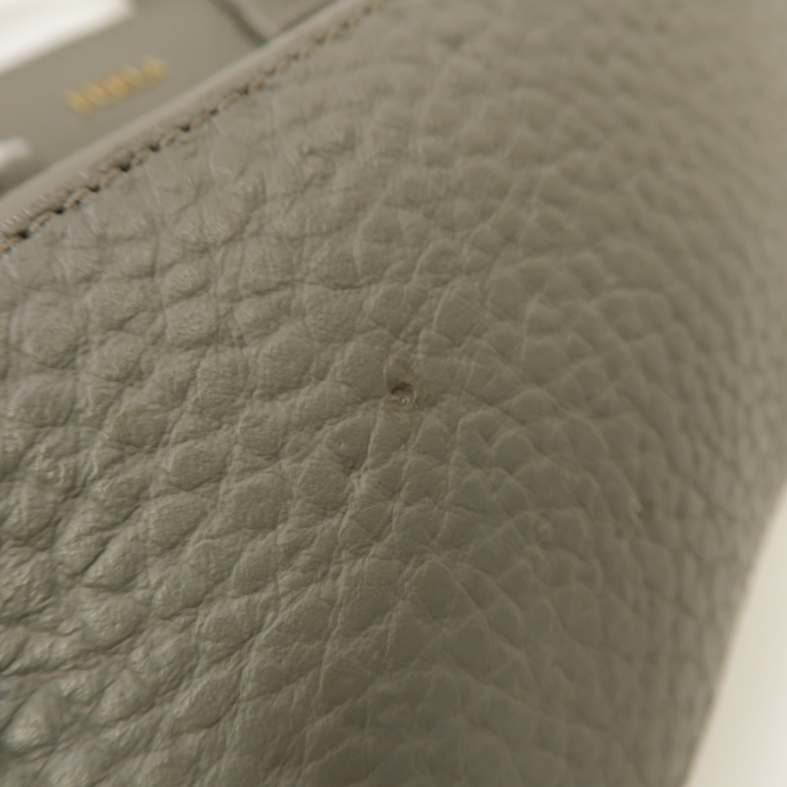 Furla 【激減優惠】牛皮皮革2 Way Shoulder Bag金扣手挽肩背兩用袋灰色