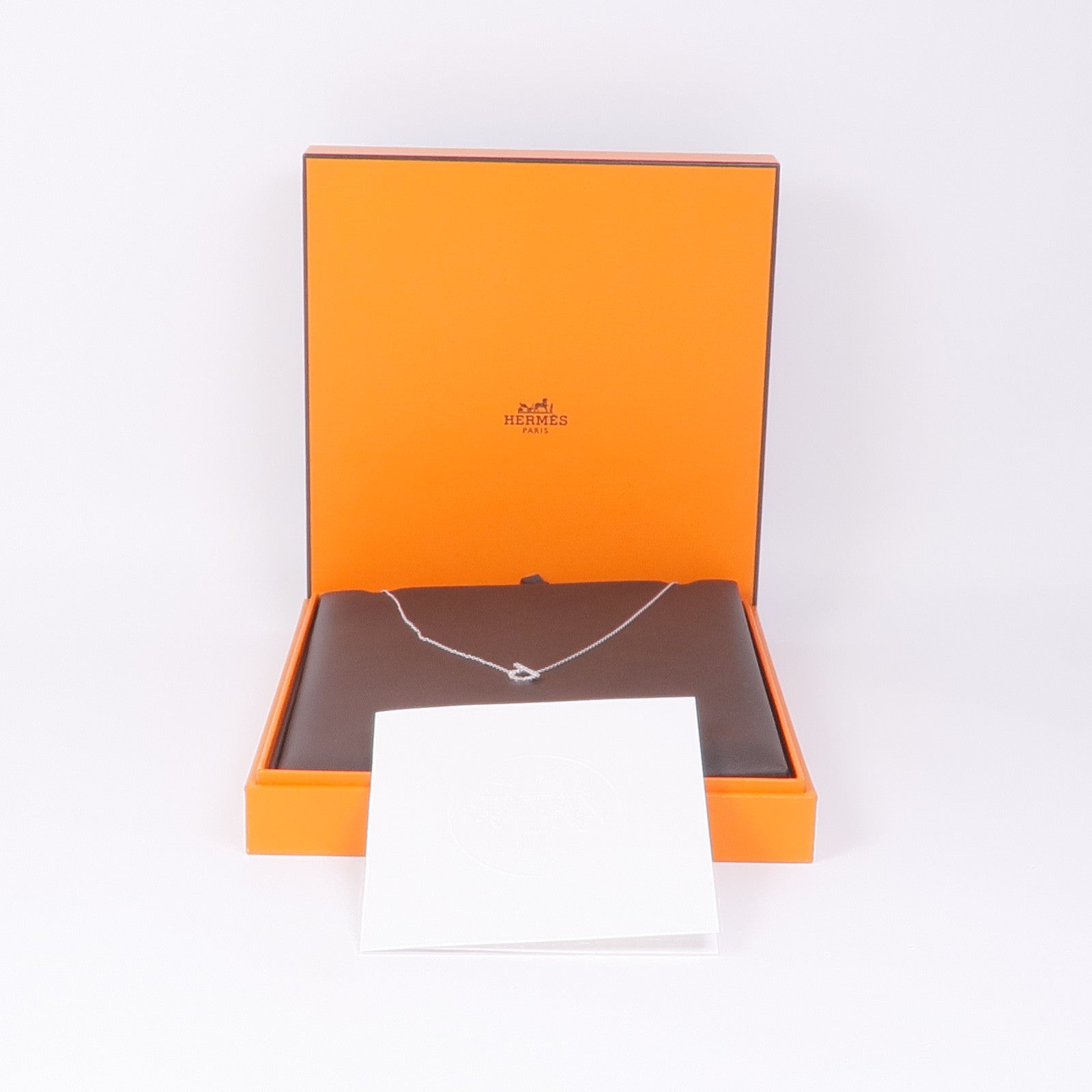 HERMES 18K白金Finesse Pendant鑽石項鍊