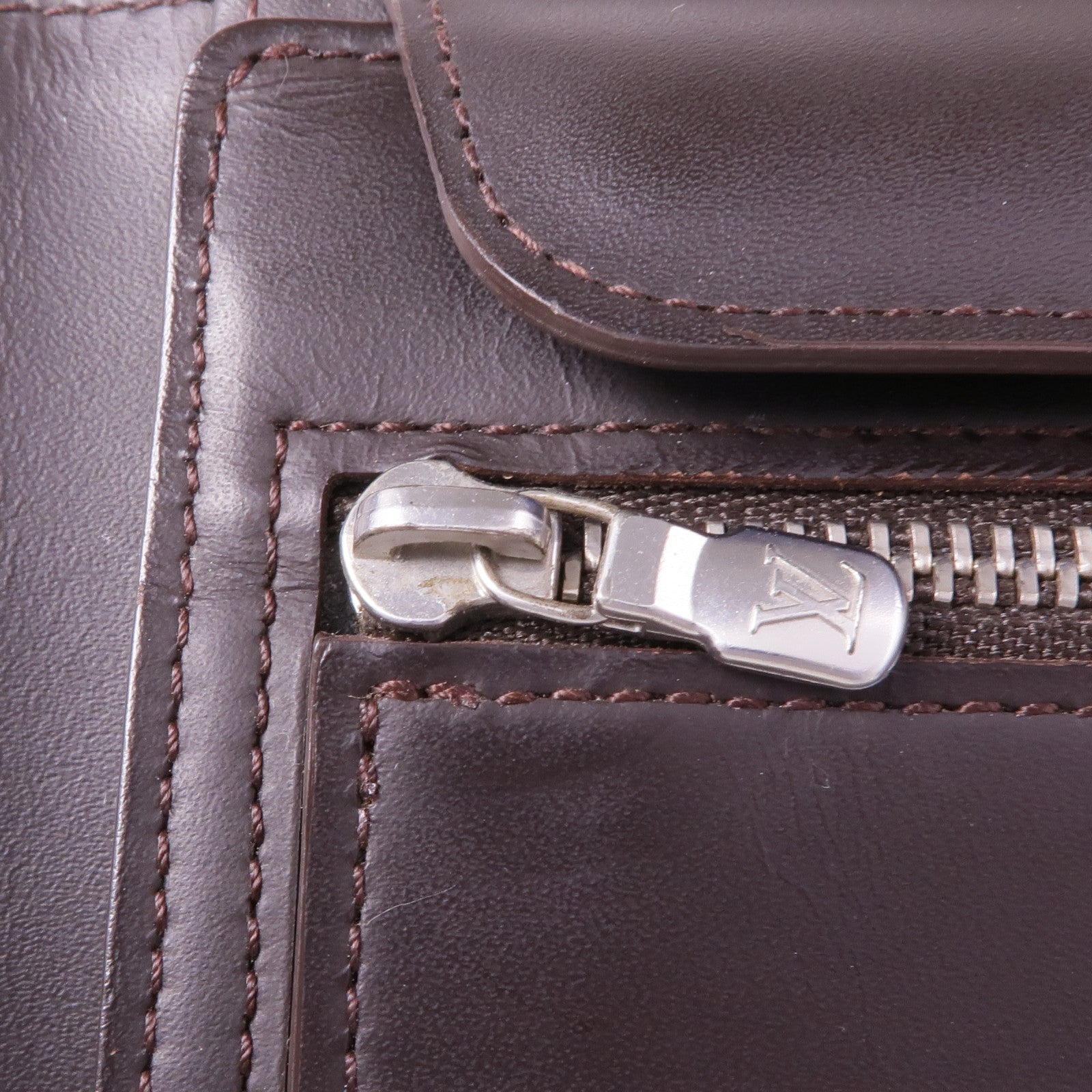 LOUIS VUITTON Monogram Glace Portefeuille Double銀扣長錢包