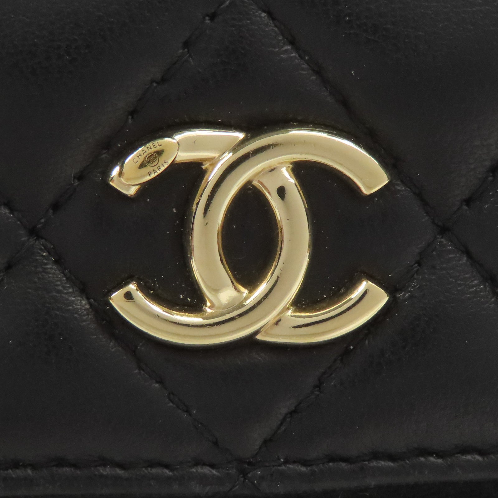 CHANEL 羊皮皮革Shoulder Bag金扣鏈帶肩背袋