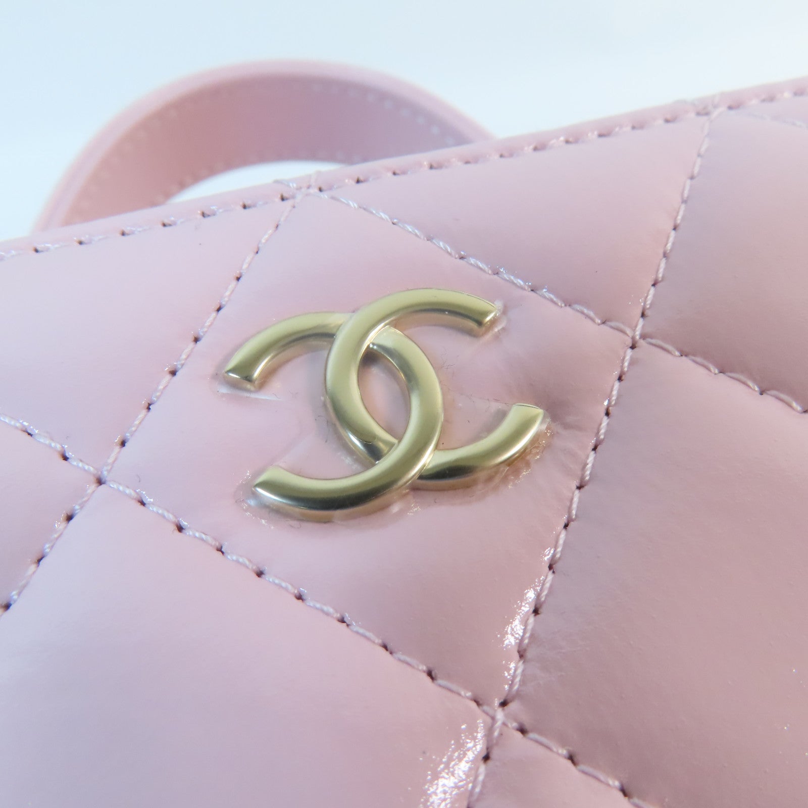CHANEL 皮革2 Way Shoulder金扣手挽肩背兩用袋